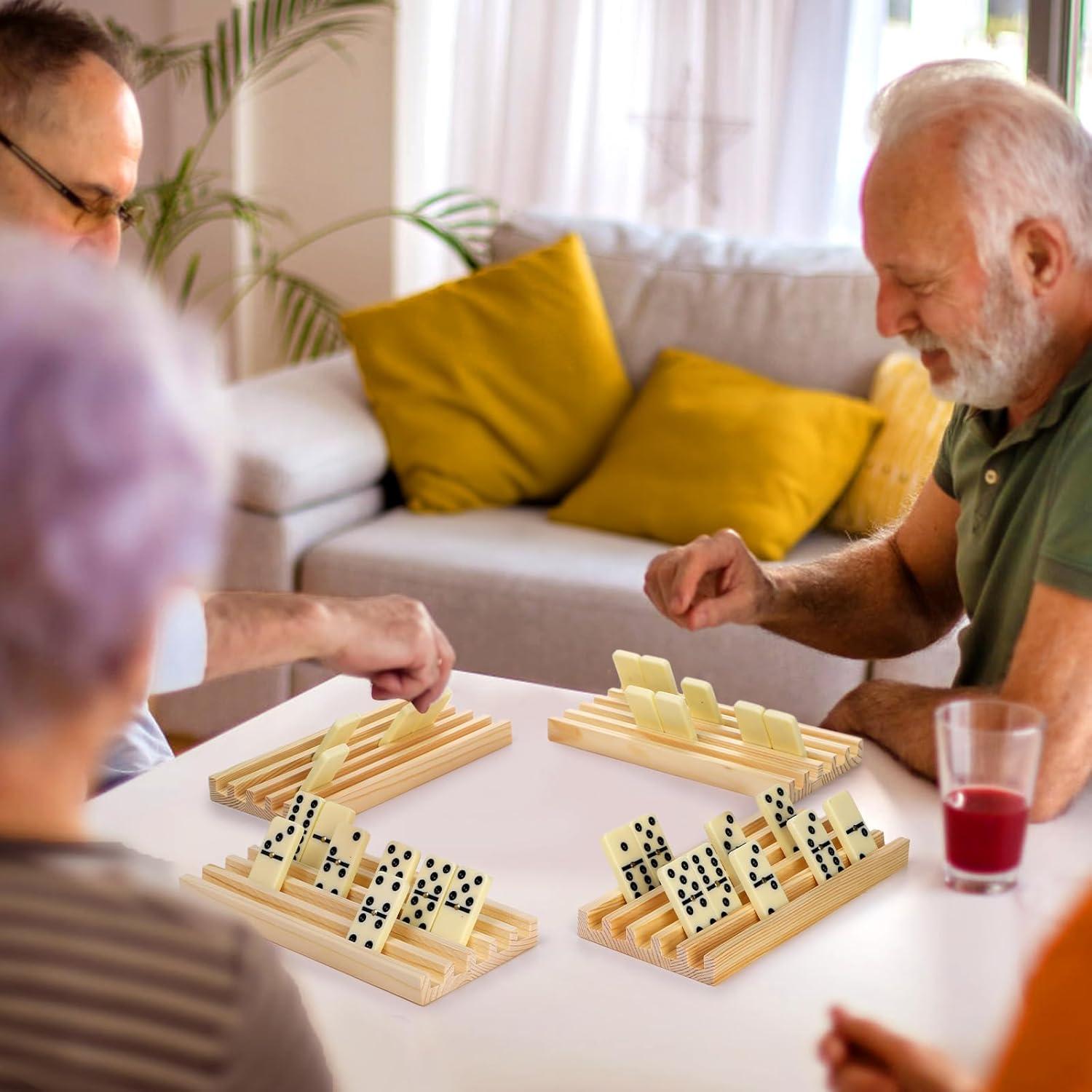 Juego de 8 Soportes de Dominó Noamus de Madera Premium