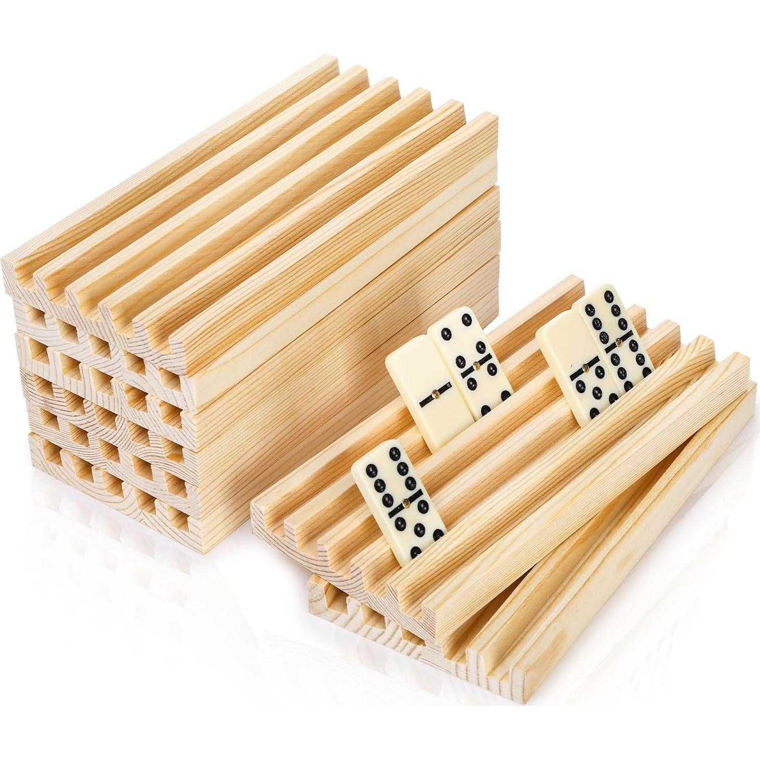 Juego de 8 Soportes de Dominó Noamus de Madera Premium