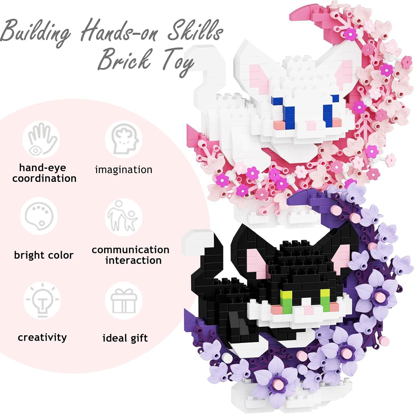 Juego de Bloques de Construcción Mini 2 en 1 TENYEAH Gatos