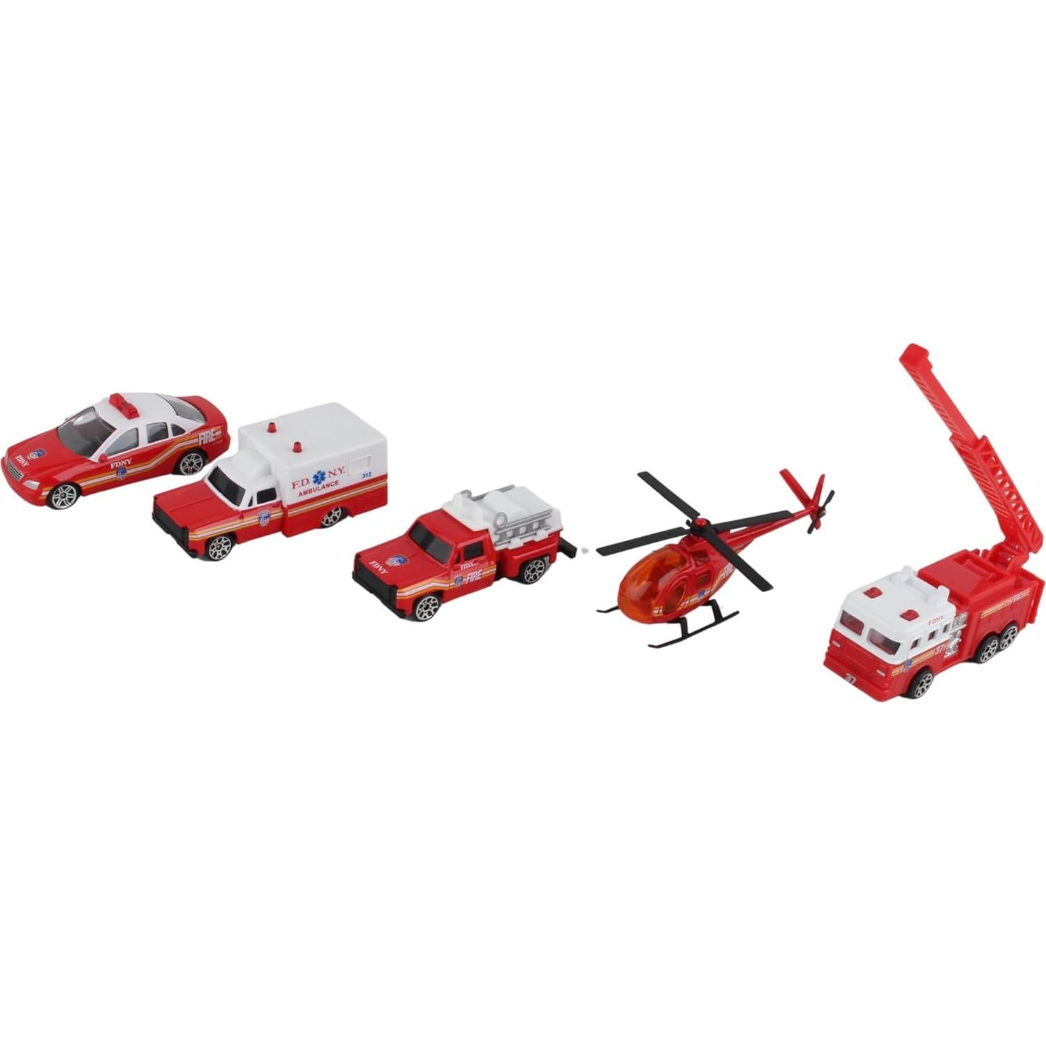 Conjunto de Vehículos FDNY Daron 5 Piezas Metal y Plástico