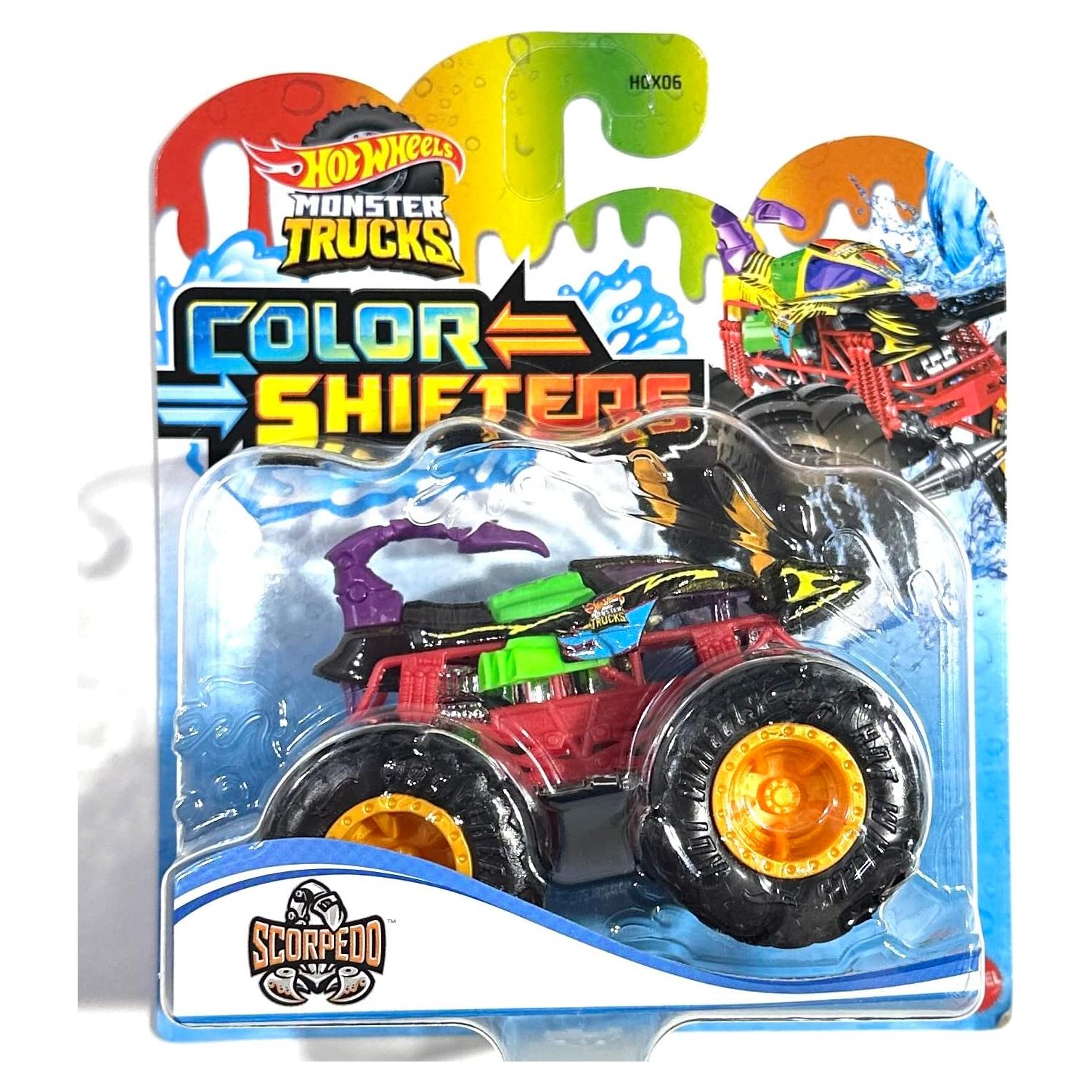 Hot Wheels Monster Trucks Scorpedo Cambiador de Color 2023