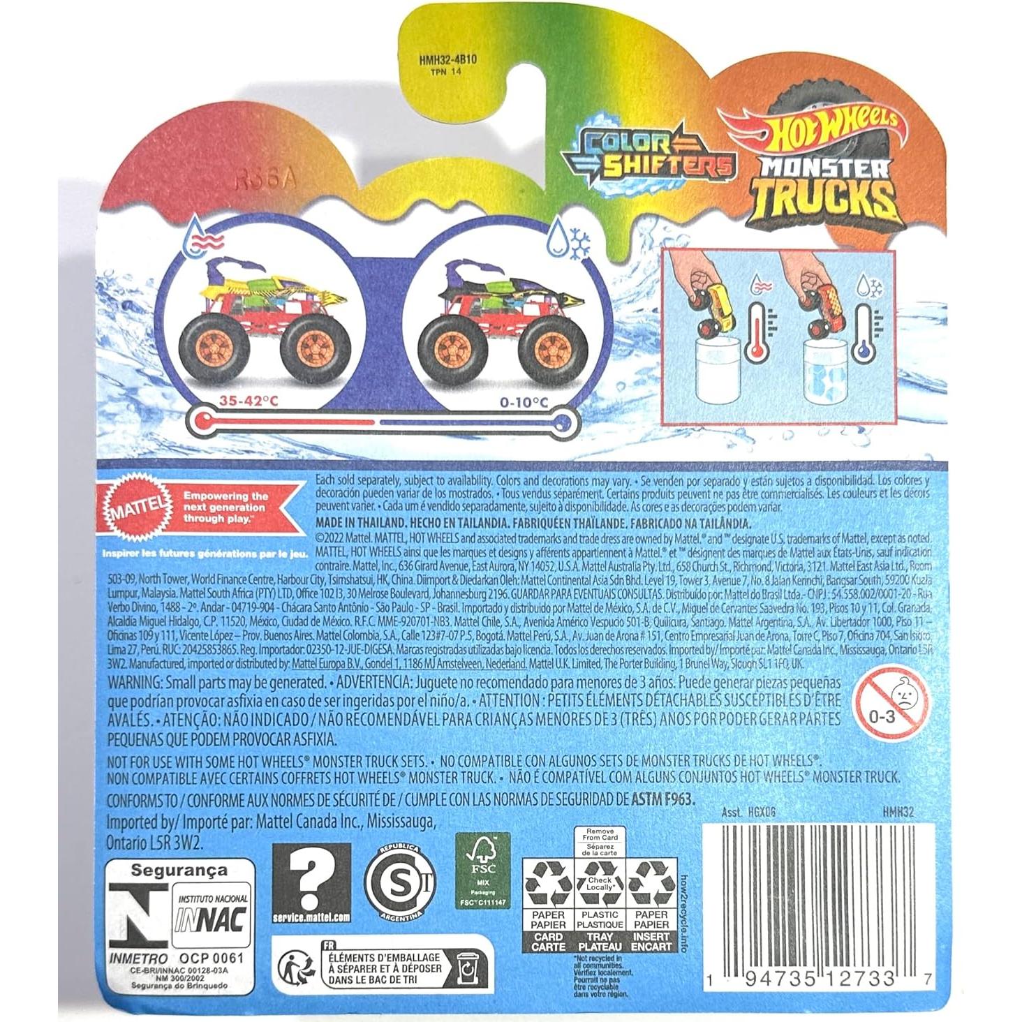 Hot Wheels Monster Trucks Scorpedo Cambiador de Color 2023
