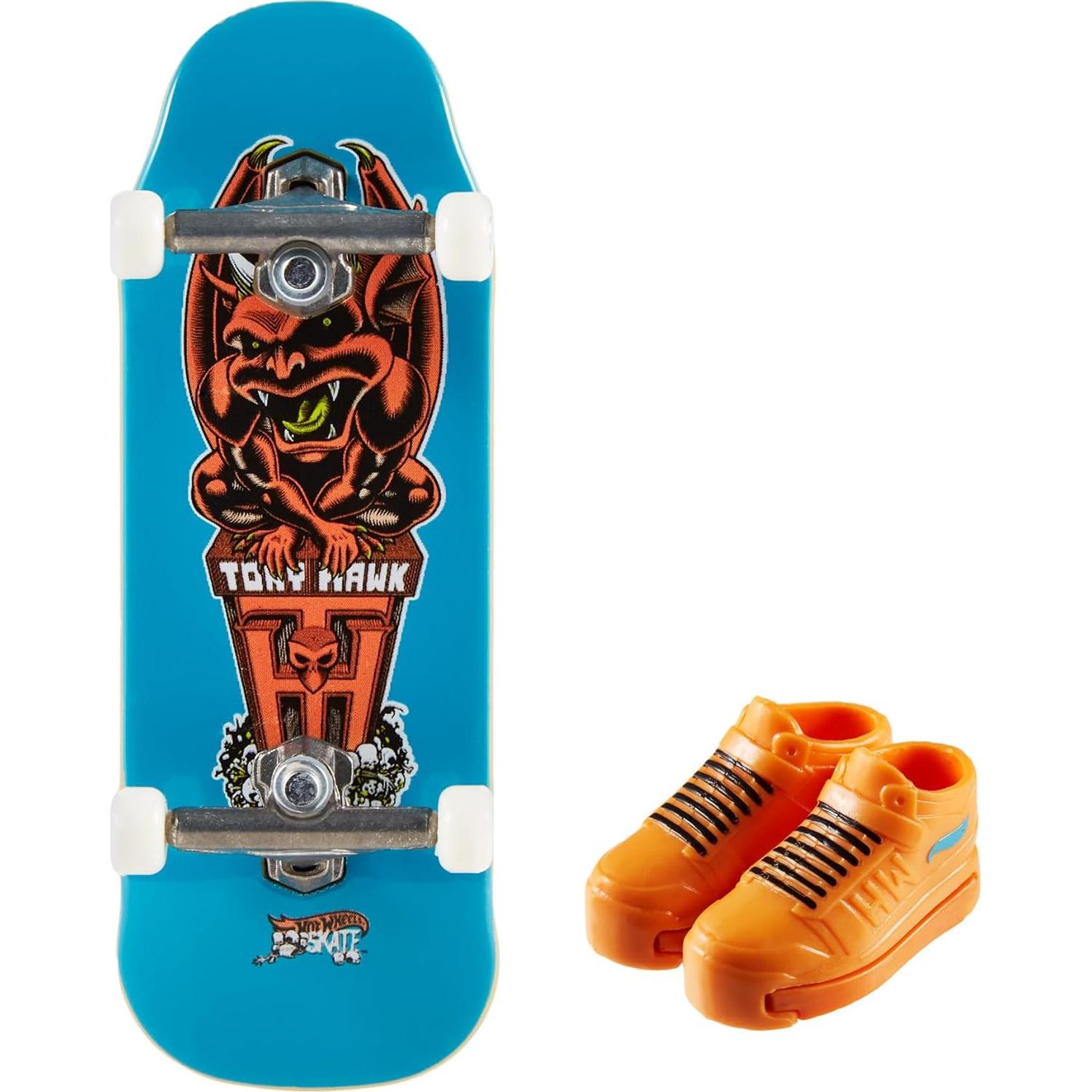 Fingerboard Hot Wheels Skate Tony Hawk con Zapatillas