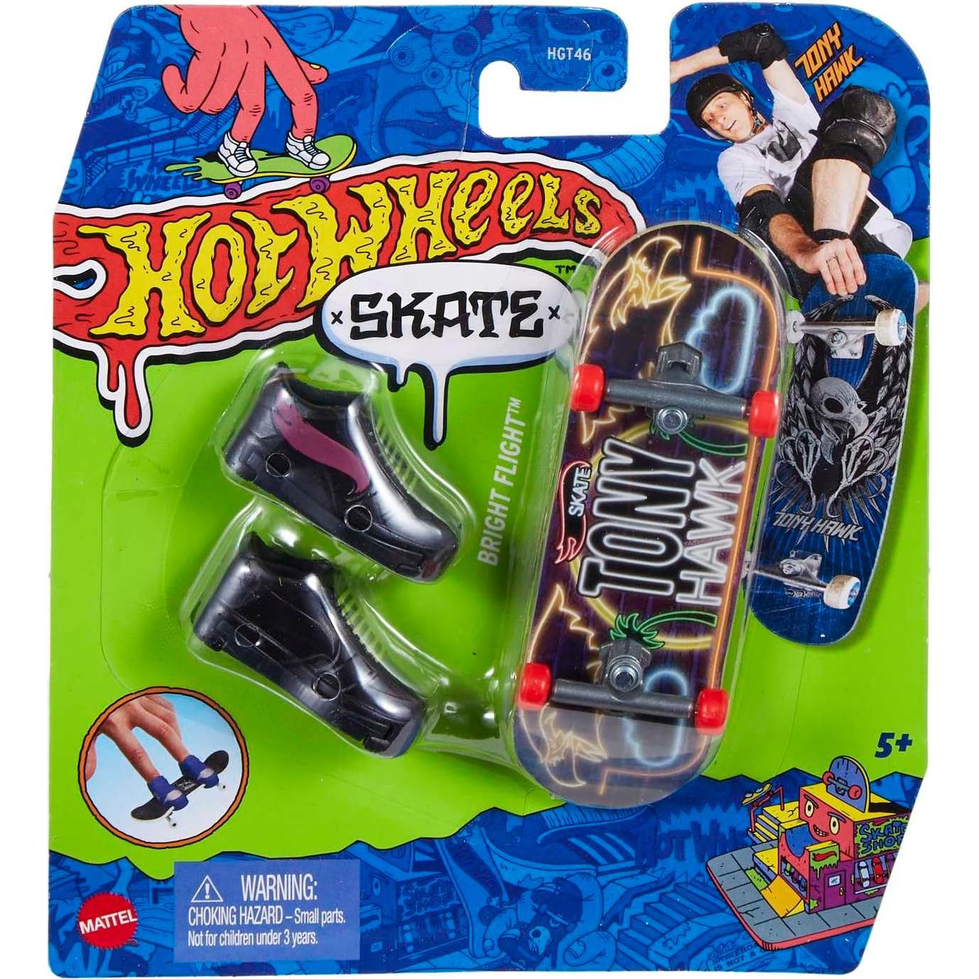 Fingerboard Hot Wheels Skate Tony Hawk con Zapatillas