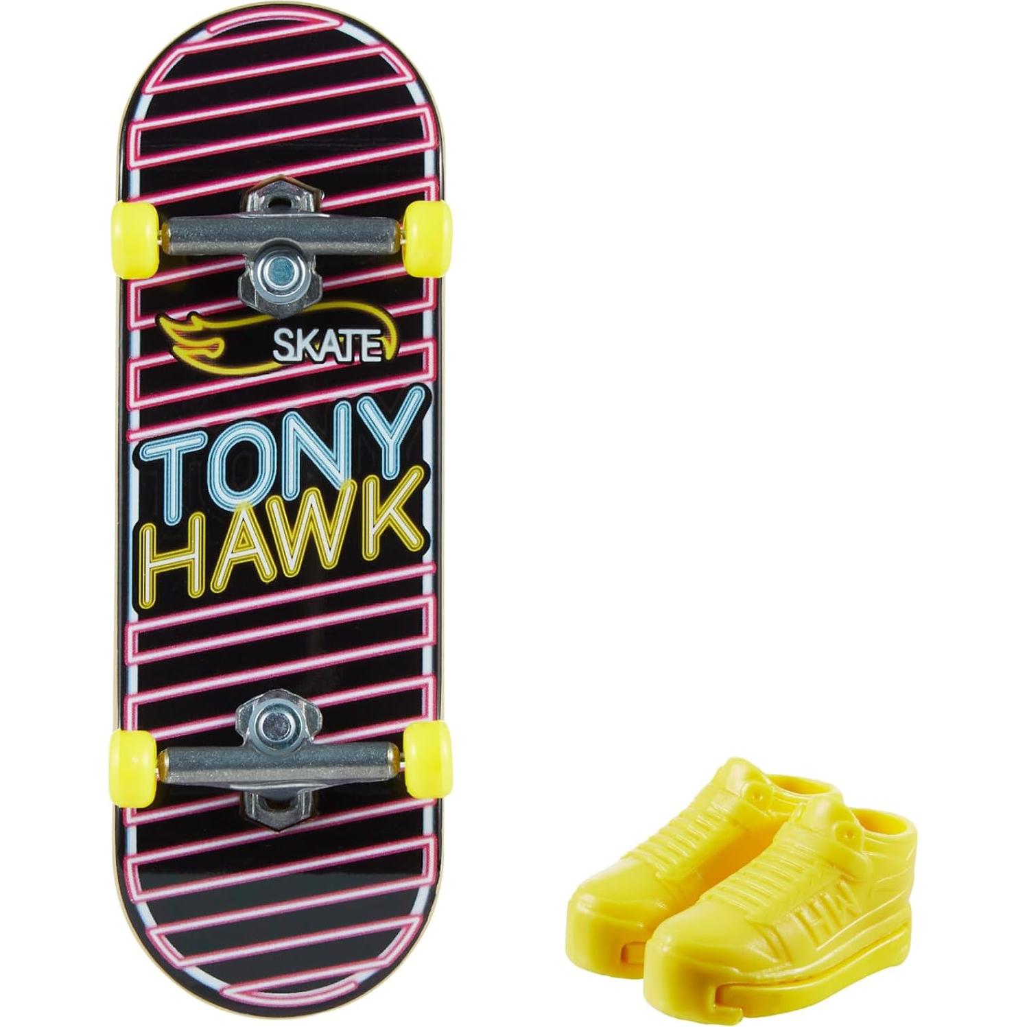 Fingerboard Hot Wheels Skate Tony Hawk con Zapatillas