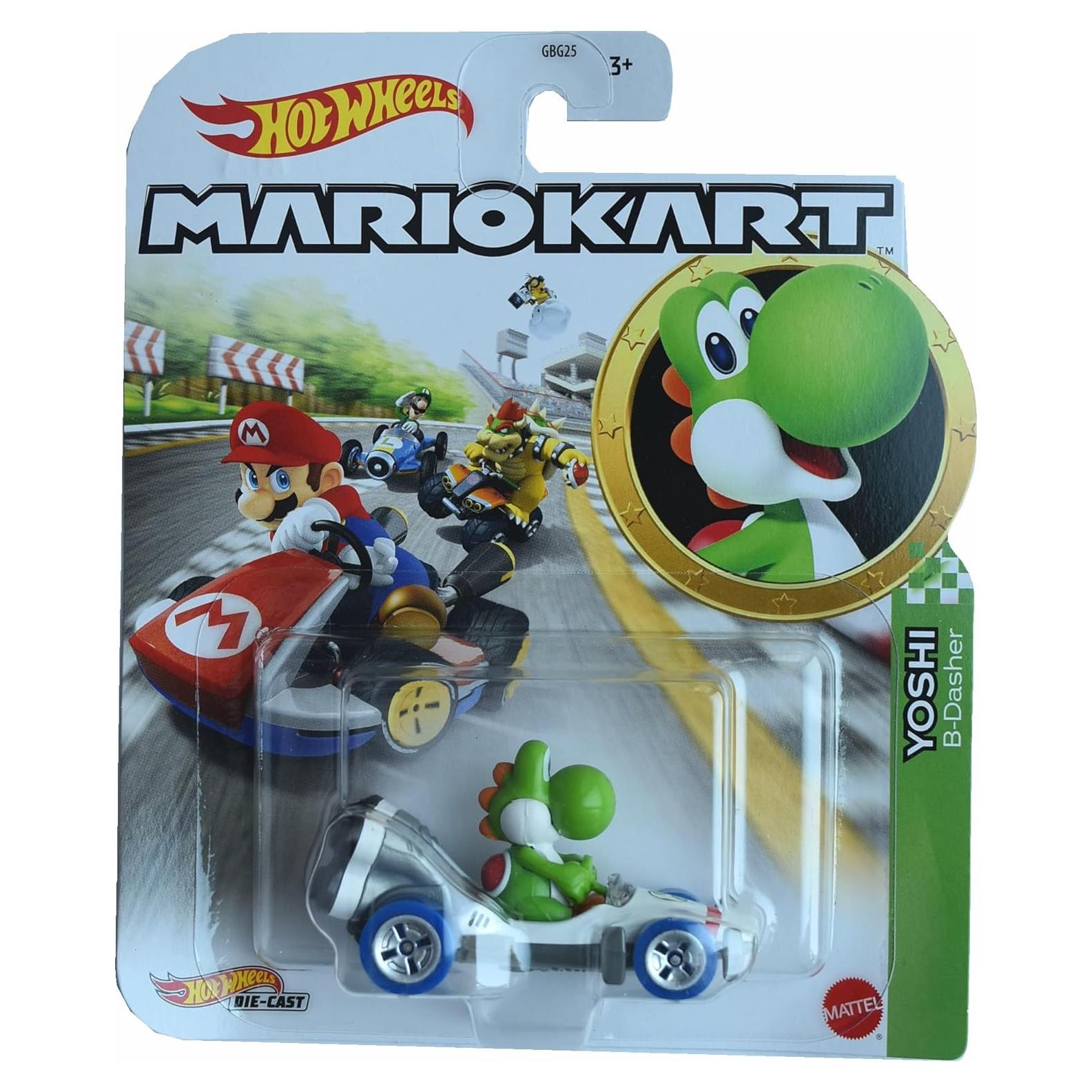 Auto a Escala Hot Wheels Mario Kart Yoshi B-Dasher 1:64
