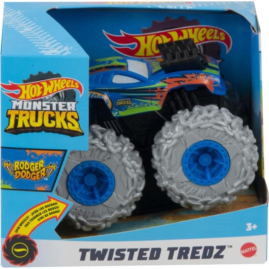 Camión Hot Wheels Monster Trucks Twisted Tredz 1:43 con Motor