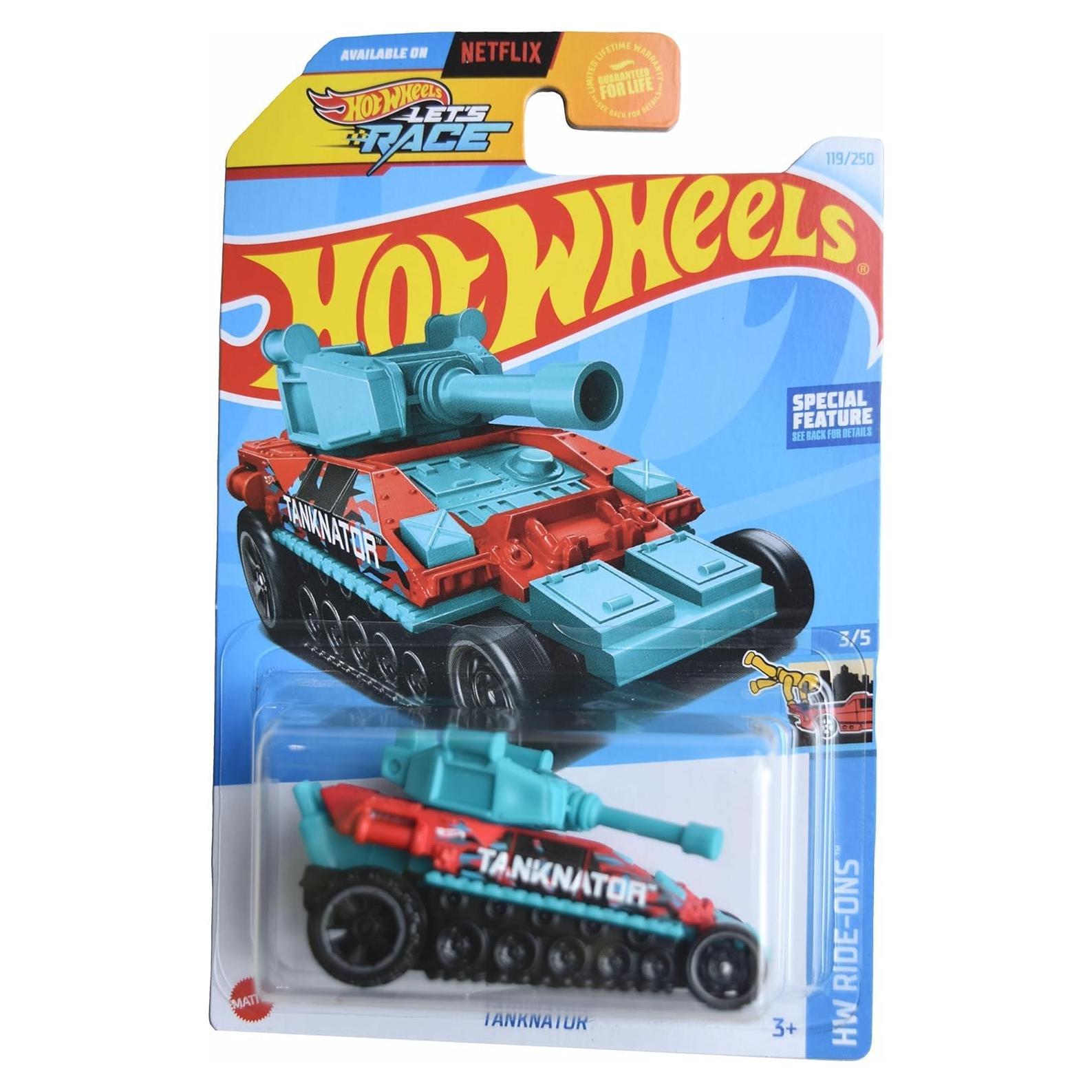 Hot Wheels Tanknator 1:64 Verde Azulado/Rojo - Mattel