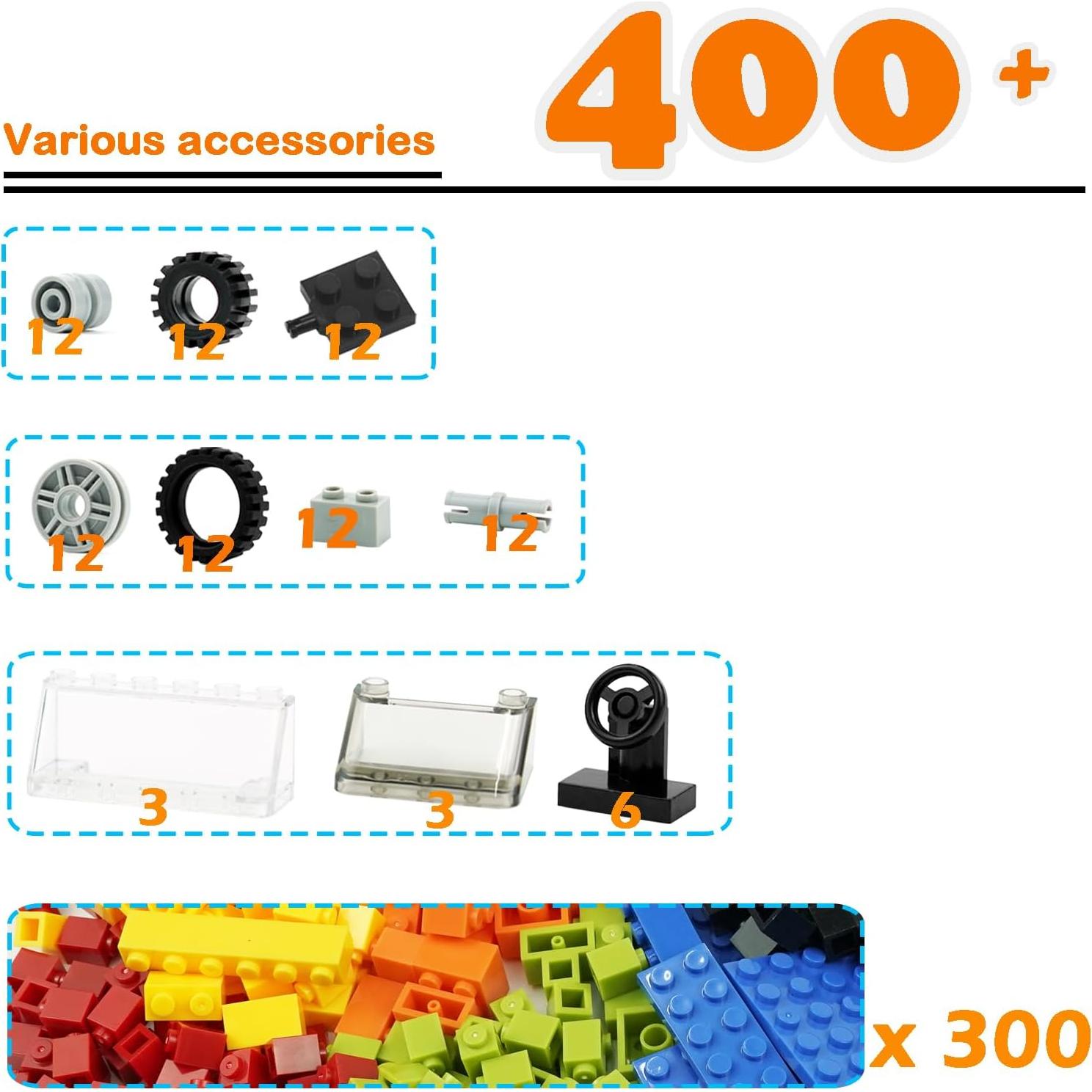 Conjunto de Ruedas y Ejes PAMVAVA - 400 Piezas para Automóviles