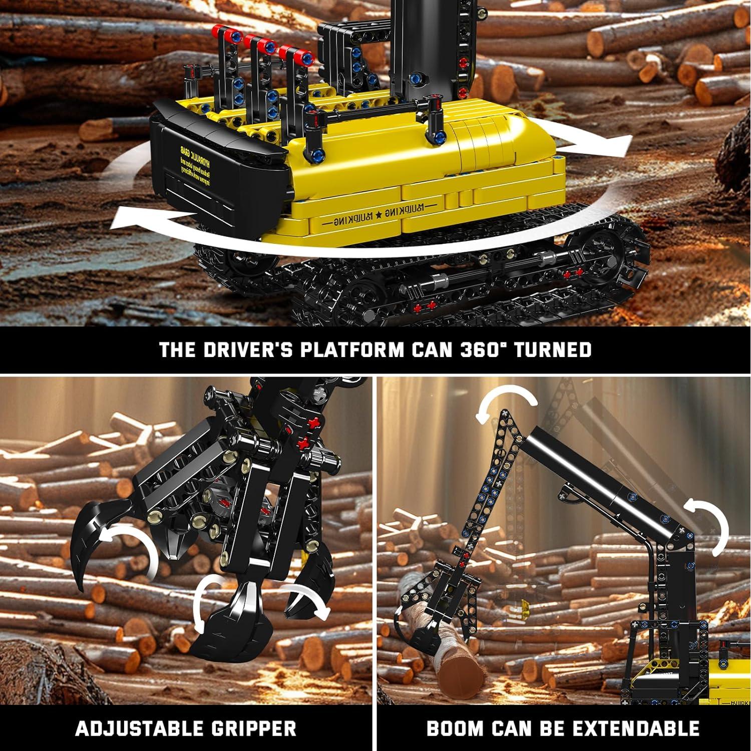 Grapple Hidráulico para Troncos Mould King 17077 - 866 Piezas