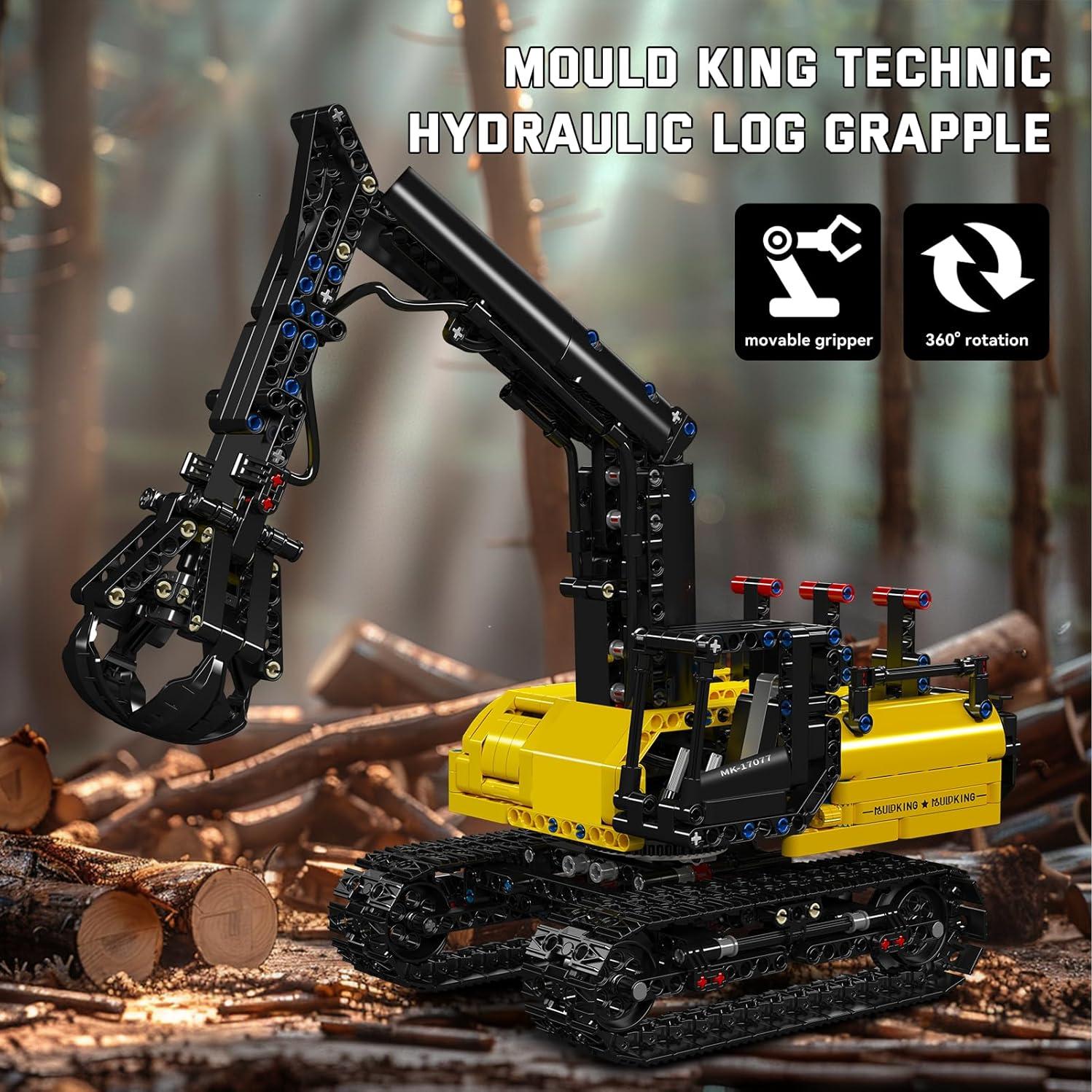 Grapple Hidráulico para Troncos Mould King 17077 - 866 Piezas