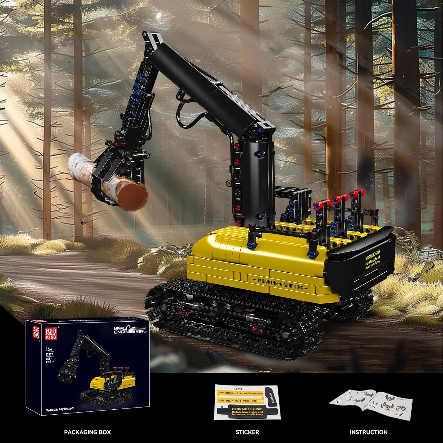 Grapple Hidráulico para Troncos Mould King 17077 - 866 Piezas