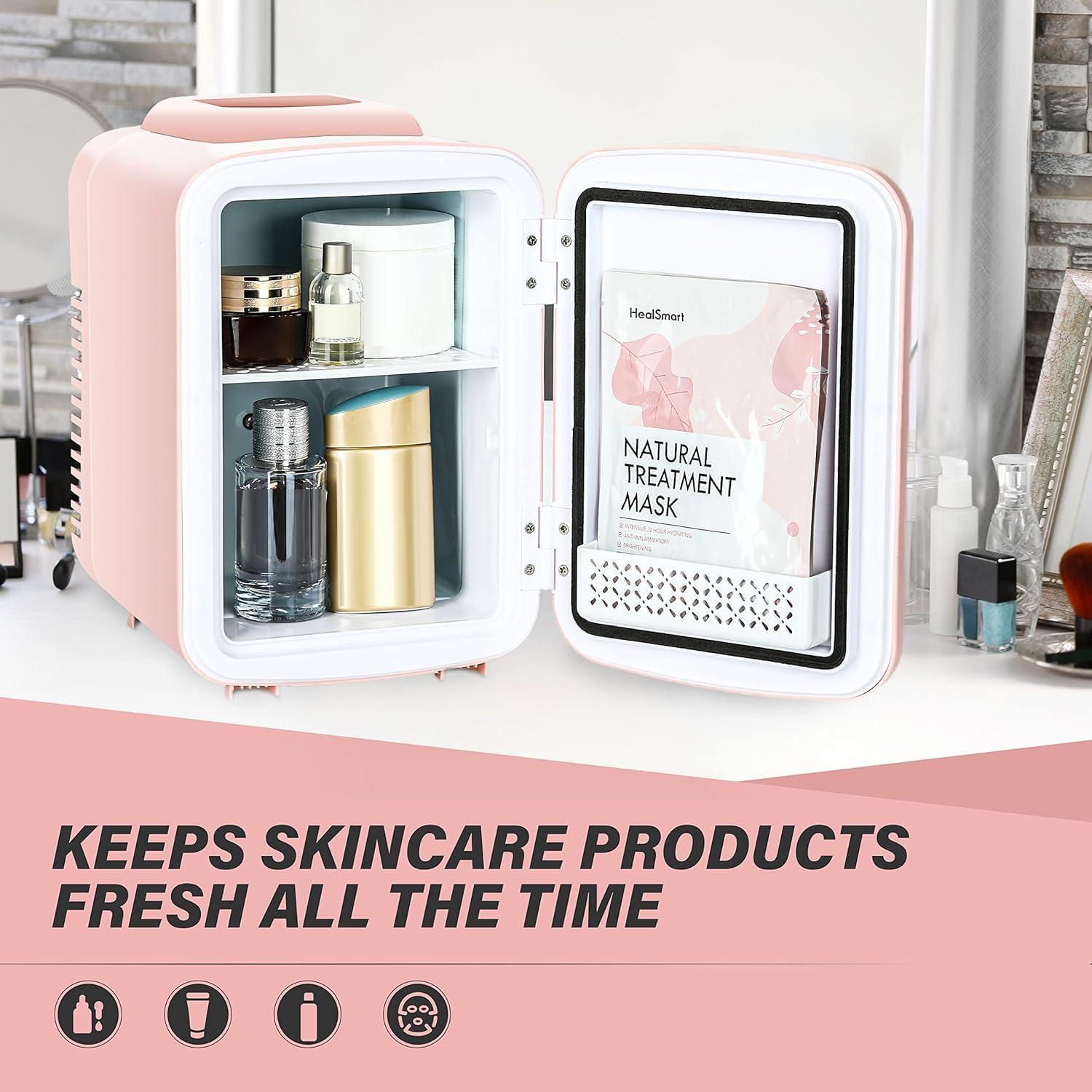 Nevera Mini YSSOA 4L Rosa Enfriador y Calentador Portátil