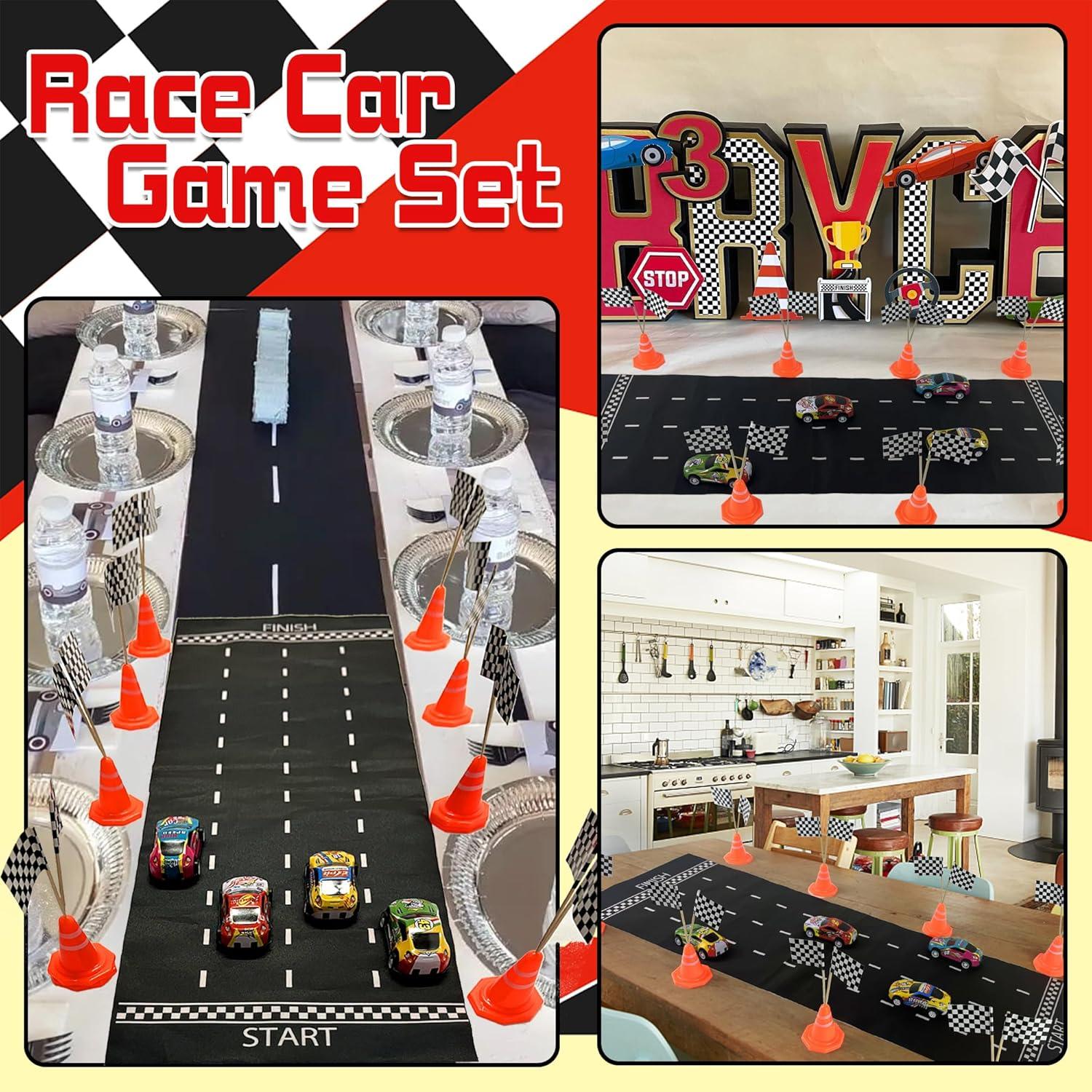 Juego de Mesa Coches de Carreras Mini 41 Piezas Decoración