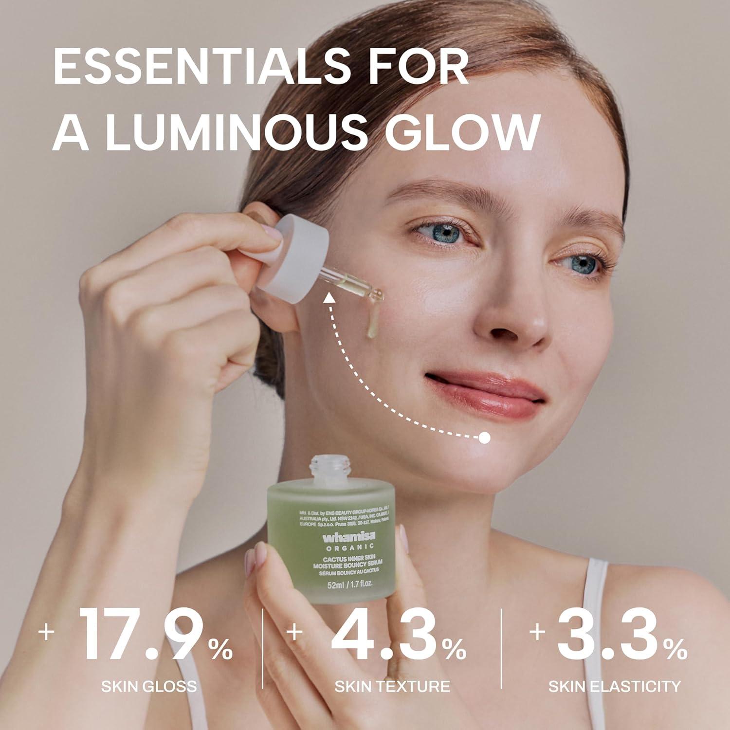 Suero Bouncy Orgánico de Cactus Whamisa 52ml - Hidratación 48hrs