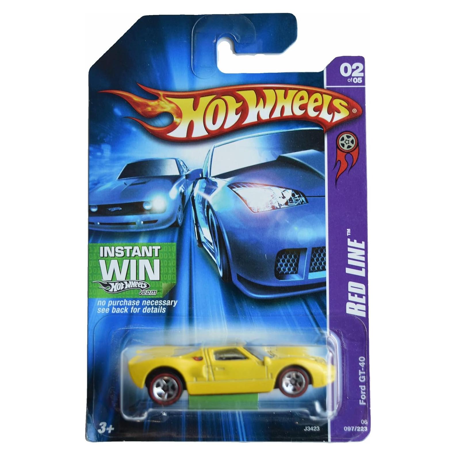 Auto a Escala Hot Wheels Ford GT-40 Amarillo 1:64