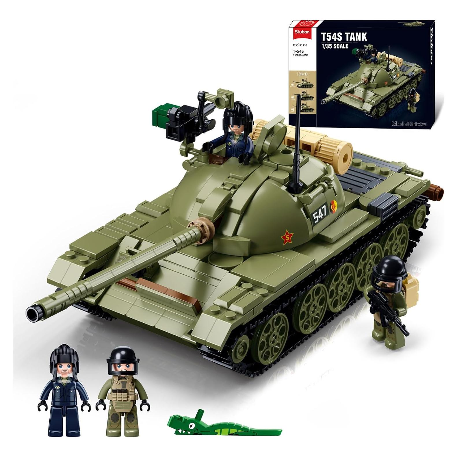 Juego de Construcción Tanque Militar Sluban 3 en 1 T-54 T-55