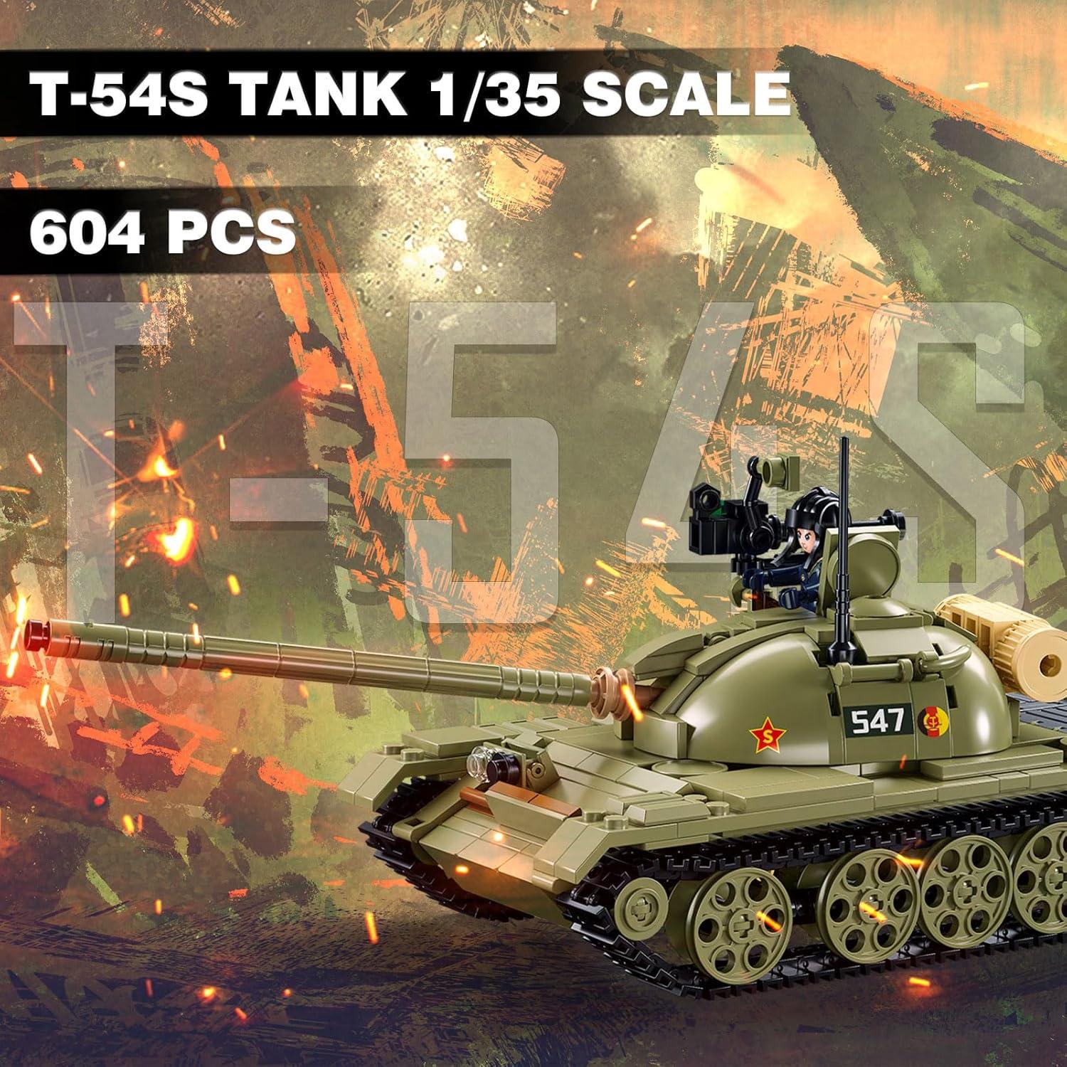 Juego de Construcción Tanque Militar Sluban 3 en 1 T-54 T-55