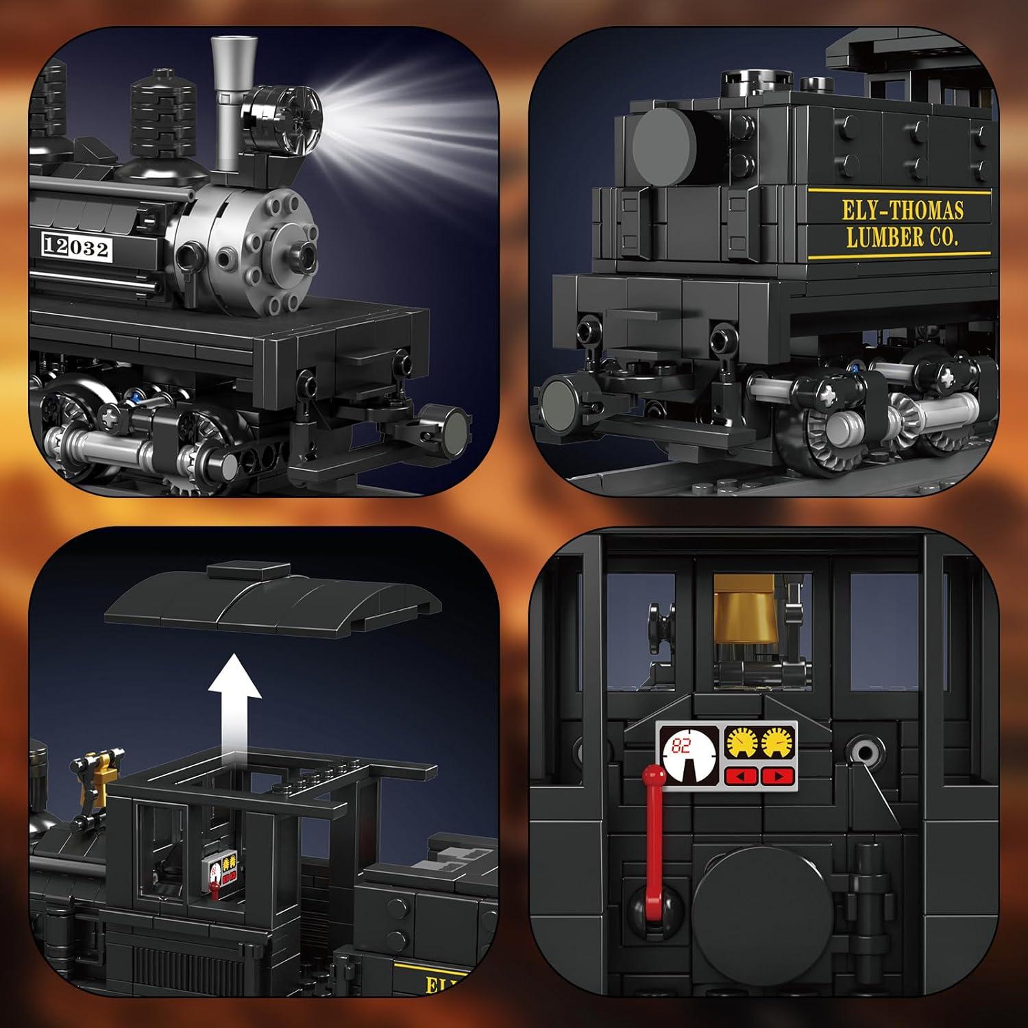 Set de Construcción de Trenes JMBricklayer 51113 con Luces 880 Piezas