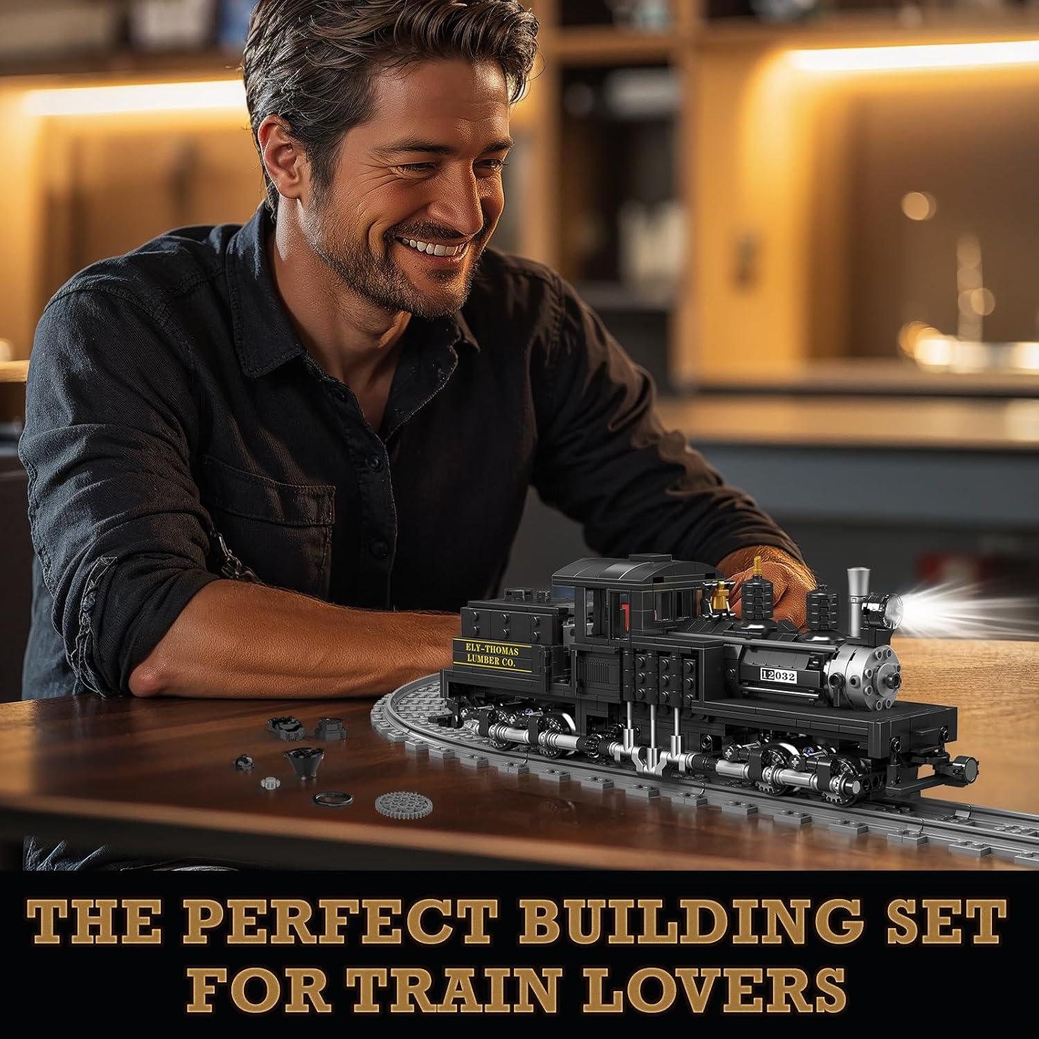 Set de Construcción de Trenes JMBricklayer 51113 con Luces 880 Piezas