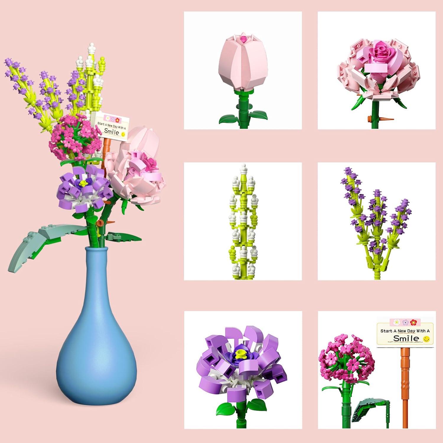 Set de Construcción Ramo de Flores Ecpoteny 553 Piezas