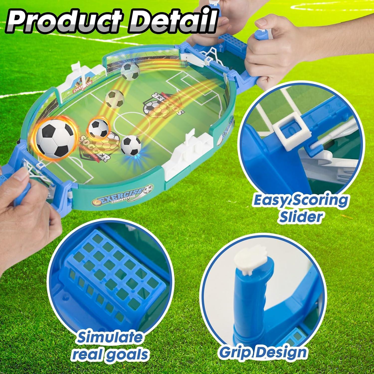 Juego de Mesa de Futbolín Mini PowerKing 3 en 1 para Niños