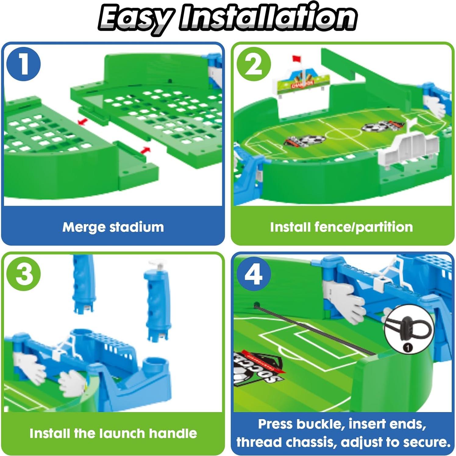 Juego de Mesa de Futbolín Mini PowerKing 3 en 1 para Niños