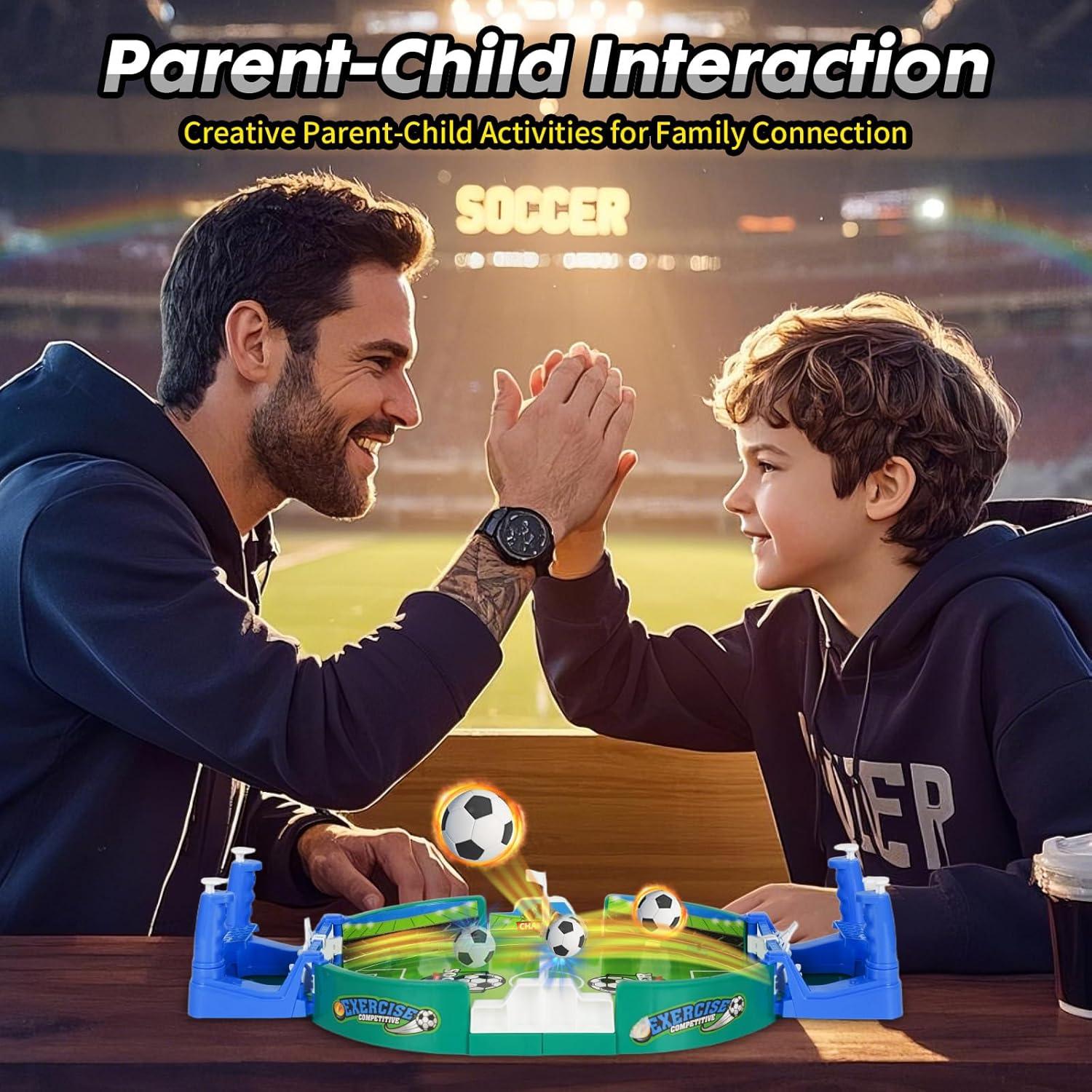 Juego de Mesa de Futbolín Mini PowerKing 3 en 1 para Niños