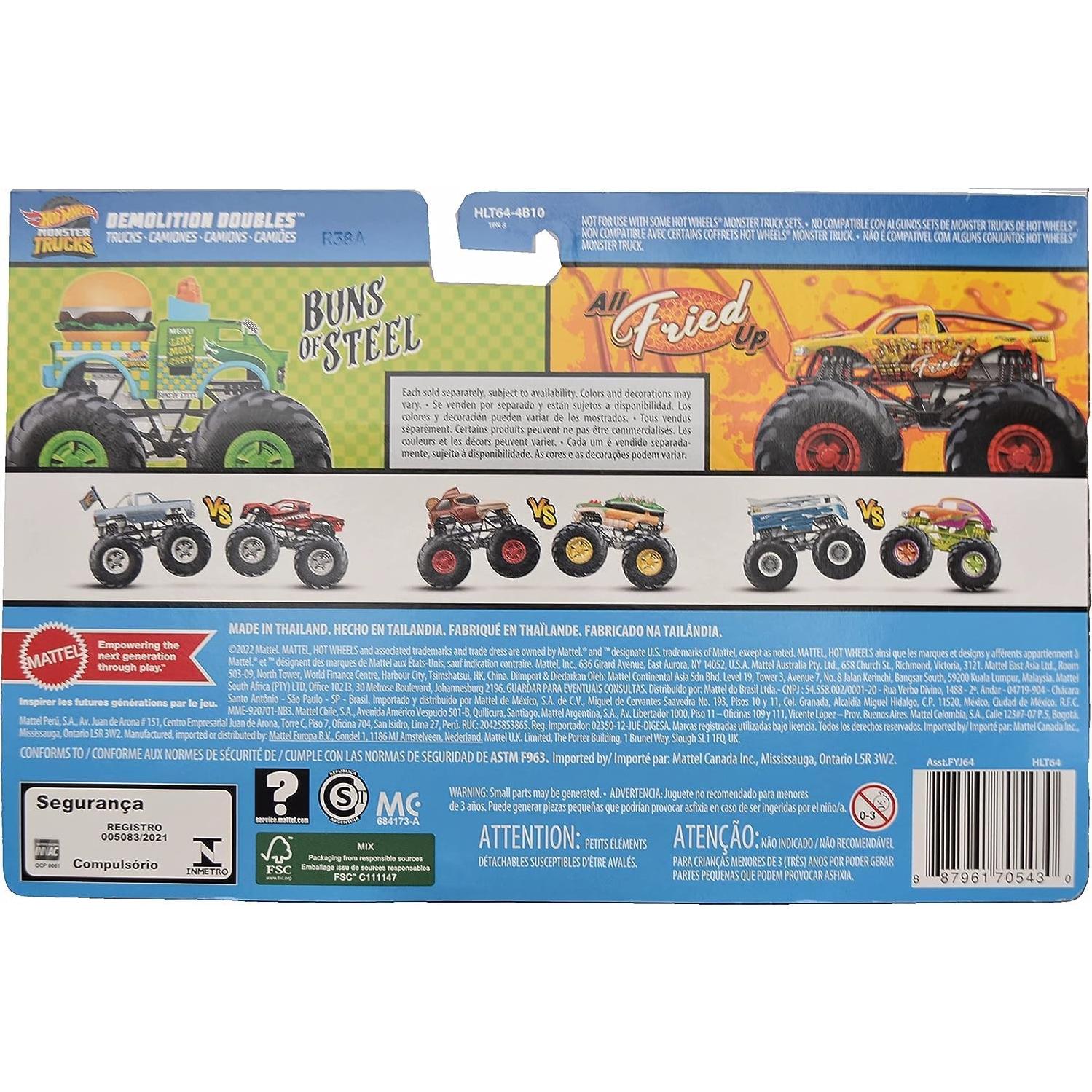 Hot Wheels Monster Trucks Buns of Steel y All Fried Up 1:64