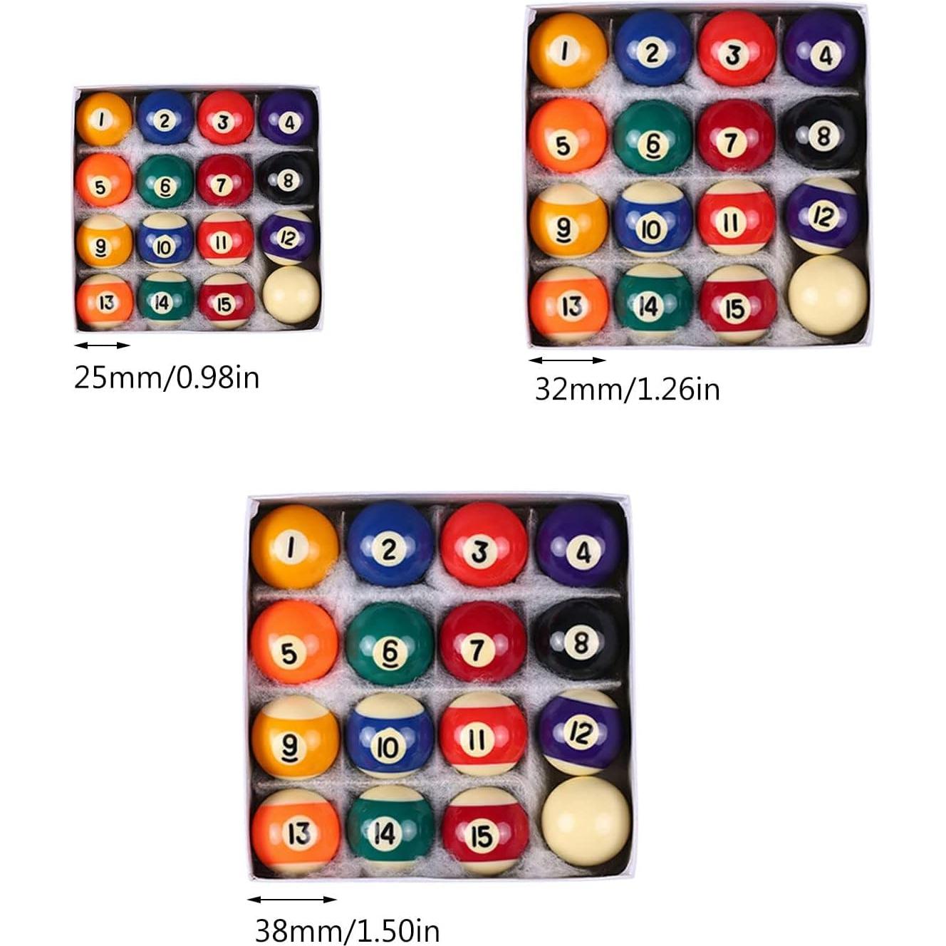 Conjunto de 16 Bolas de Billar Mini KHIOPNT 2.5cm