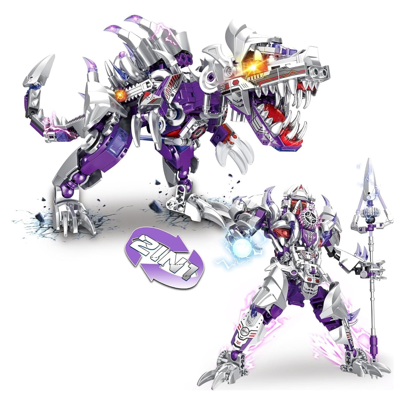 Bloques de Construcción Dinosaurios Mech Transformador PLAYBRIX 406 PCS