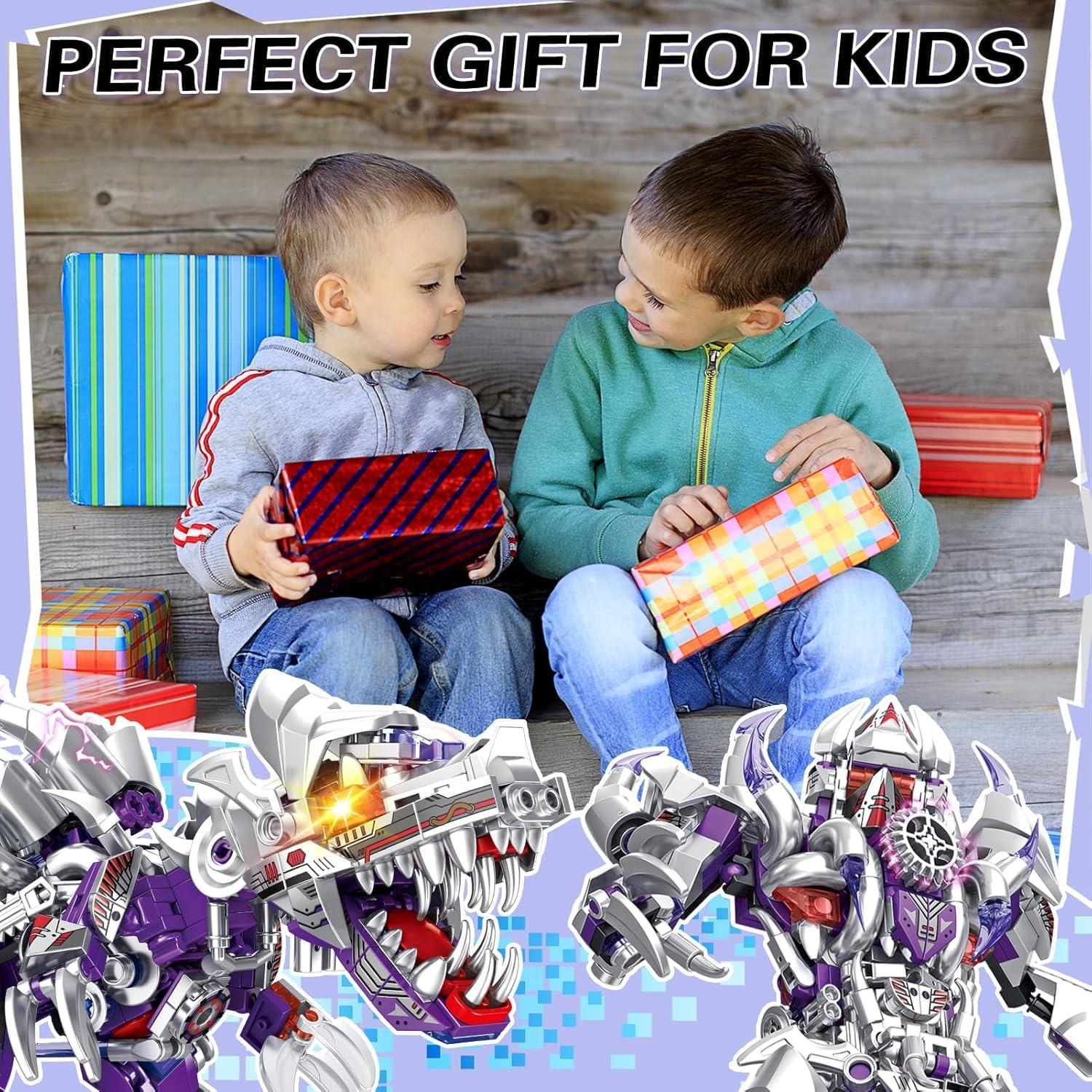 Bloques de Construcción Dinosaurios Mech Transformador PLAYBRIX 406 PCS