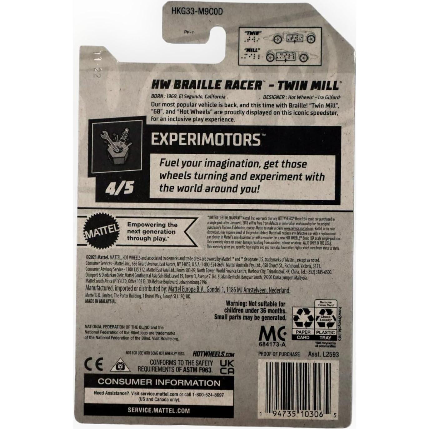 Hot Wheels Braille Racer Twin Mill 1:64 - Mattel