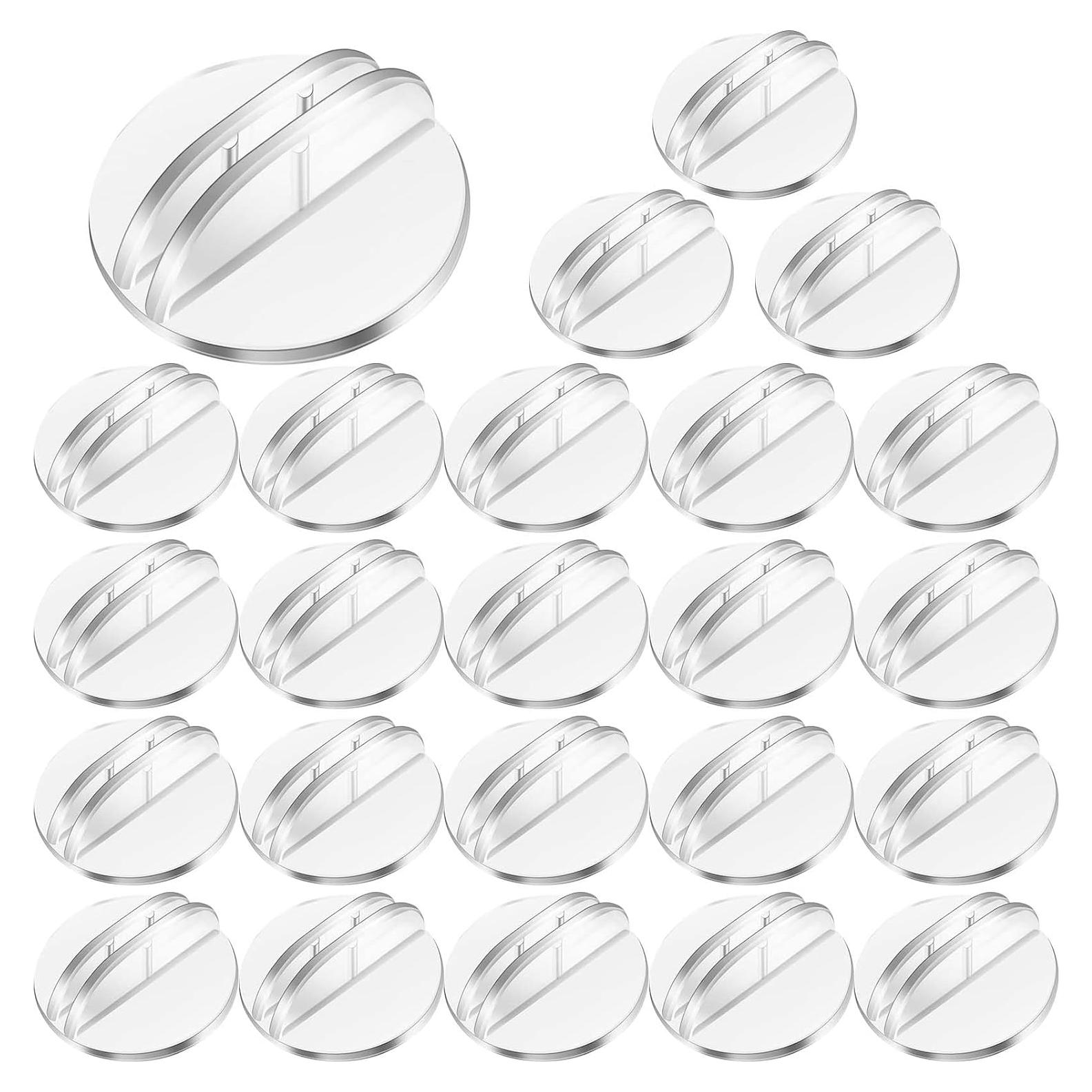 Yinkin 50 Pcs Soportes de Tarjetas Transparentes 25mm