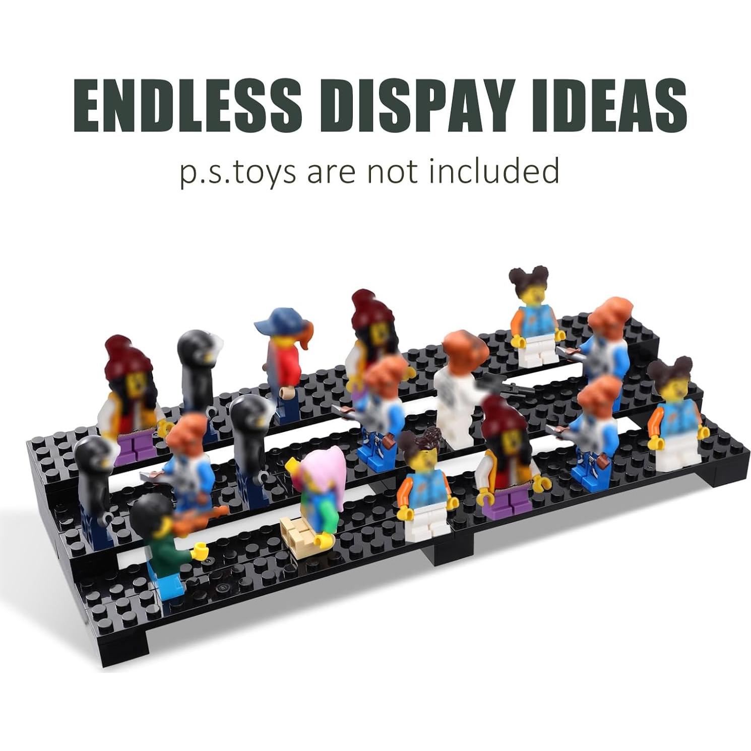 Soporte de Exhibición de Minifiguras GLCXGLC 3 Niveles Negro