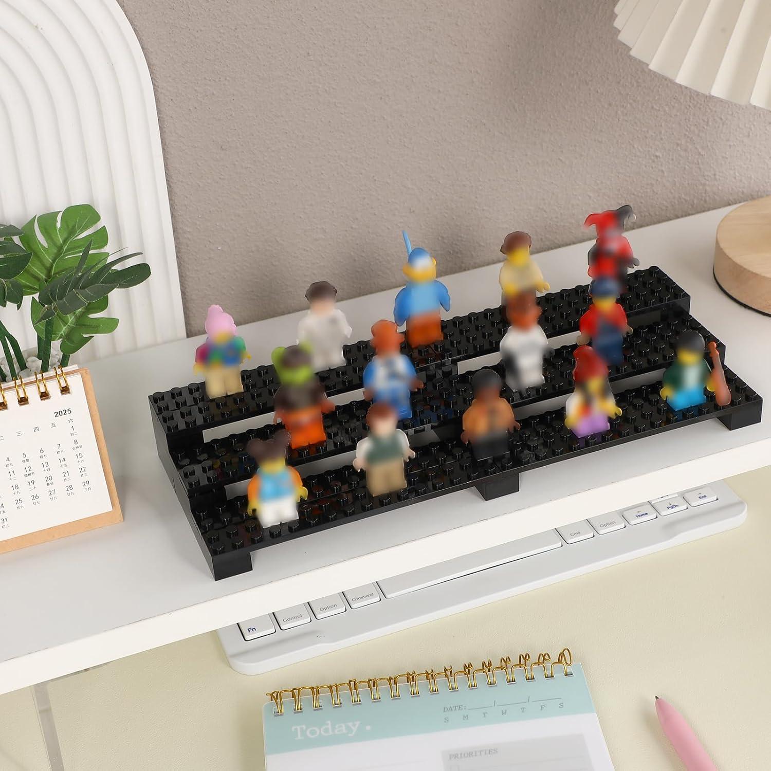 Soporte de Exhibición de Minifiguras GLCXGLC 3 Niveles Negro