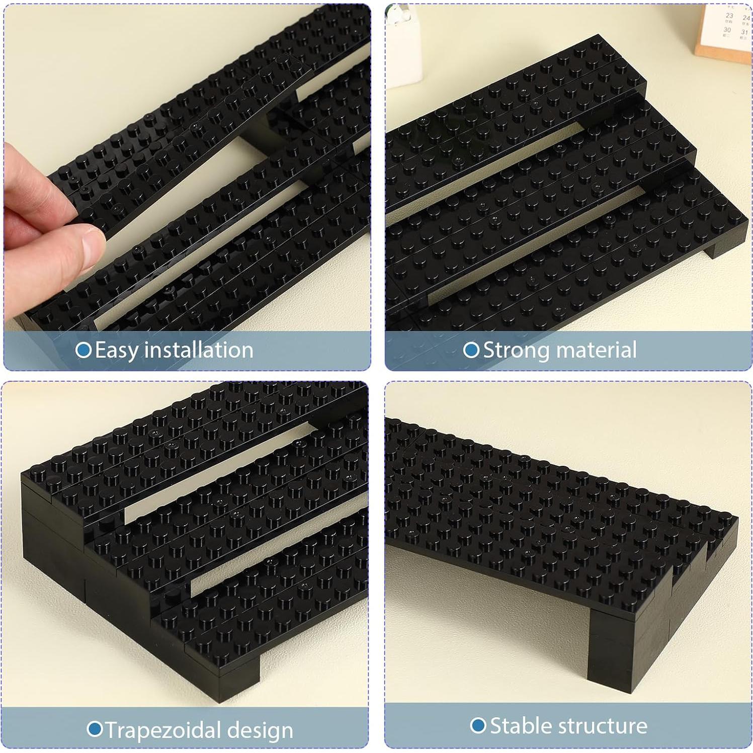 Soporte de Exhibición de Minifiguras GLCXGLC 3 Niveles Negro