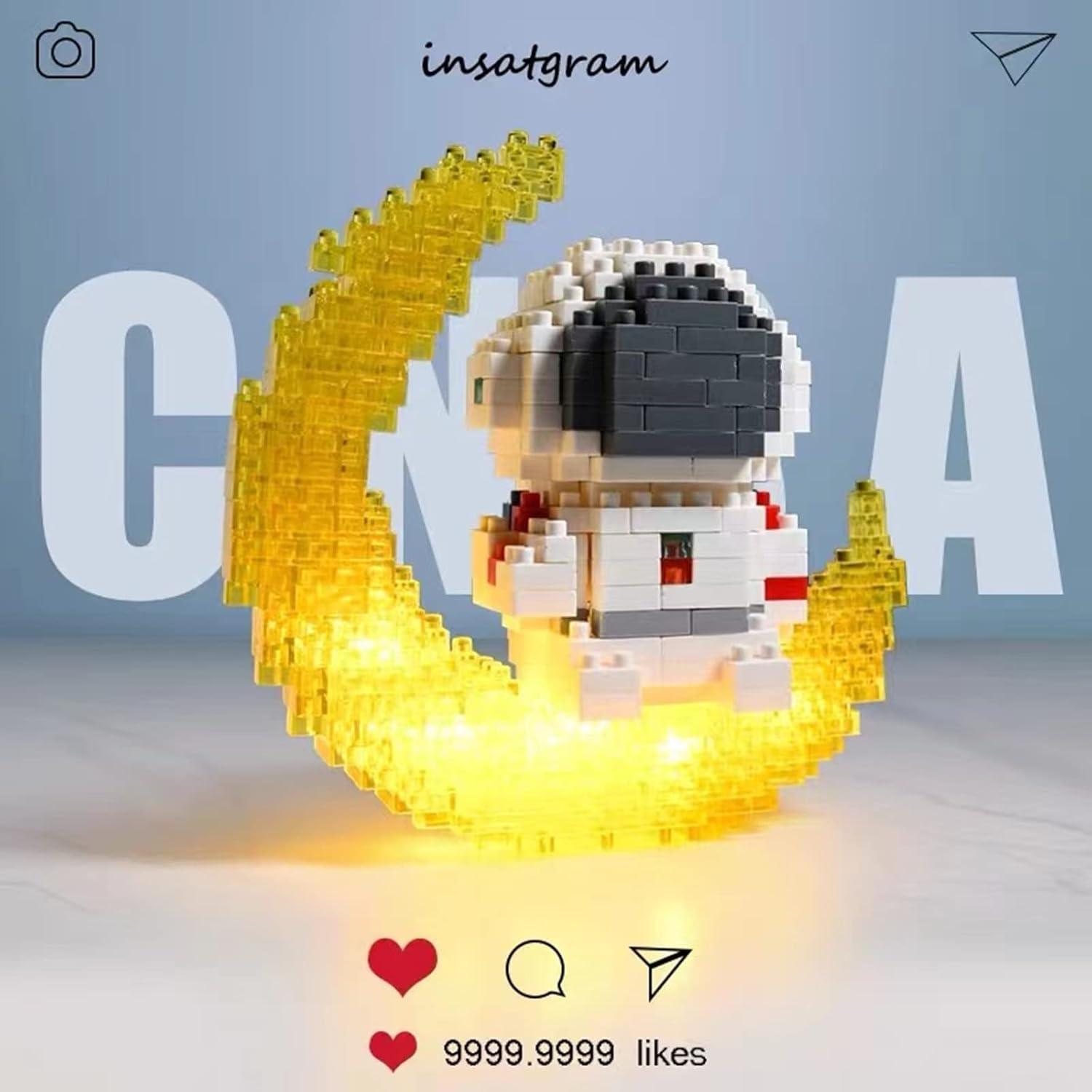 Conjunto de Construcción Mini Astronauta Finger Rock 388 Piezas