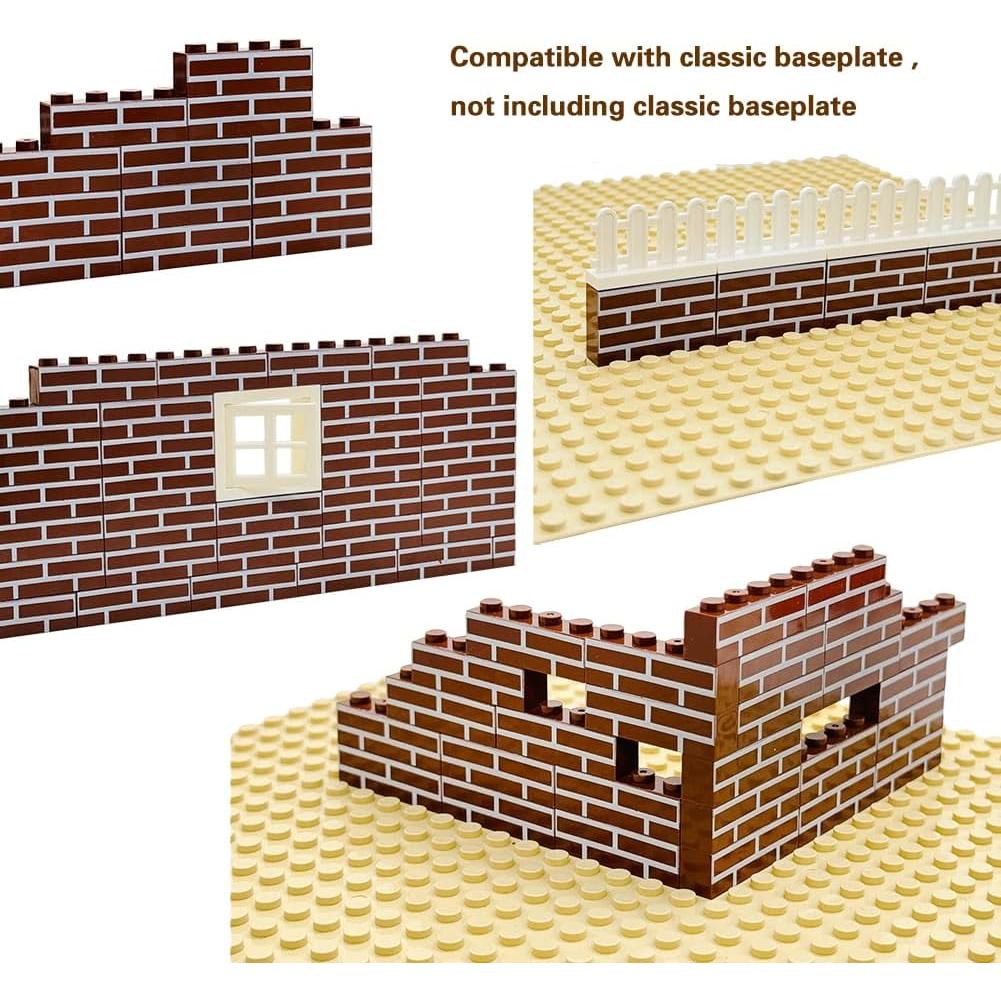 100 Ladrillos Clásicos Marrones 1x4 MIUTRUE para Construcción
