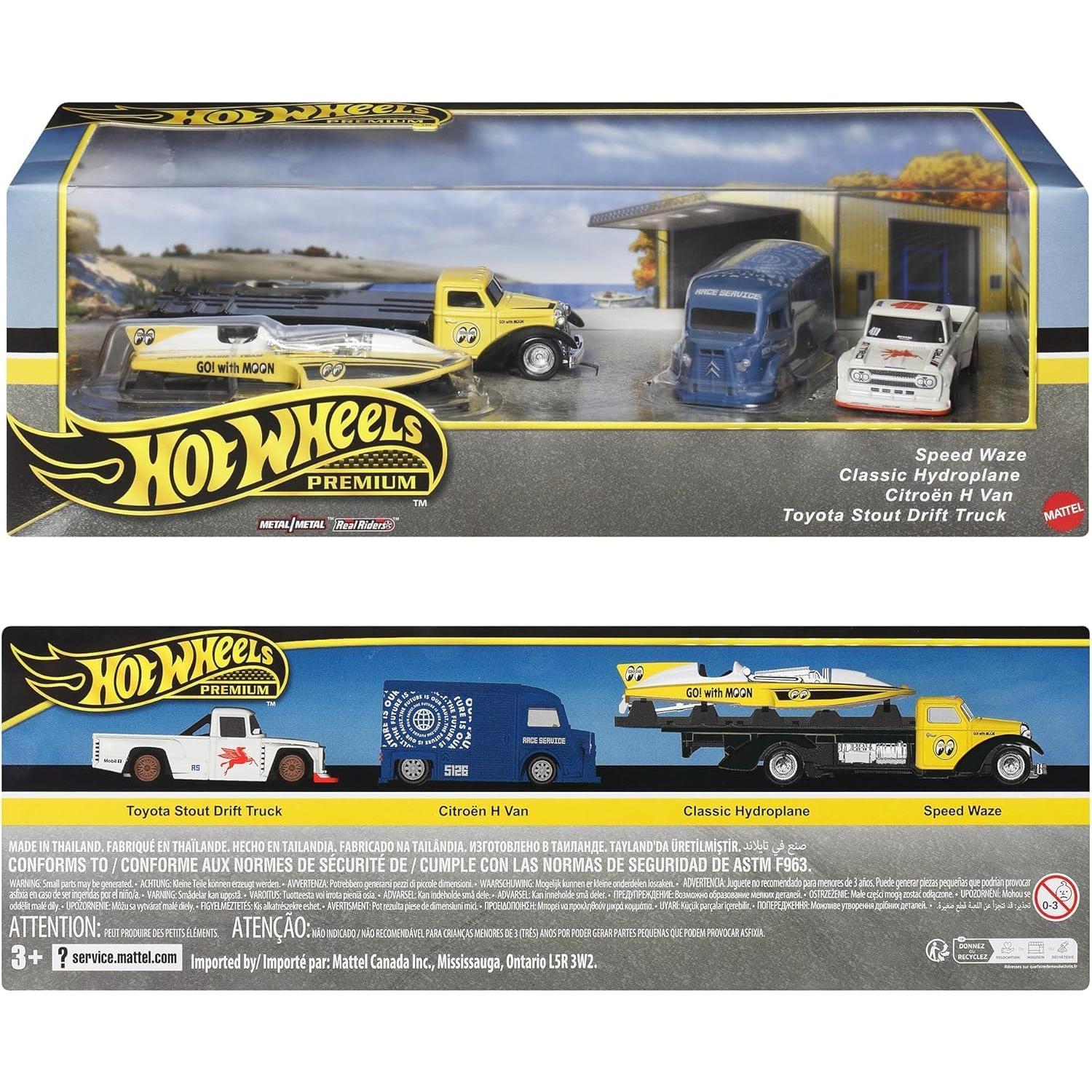 Set Coleccionista Hot Wheels Premium 4 Vehículos Metal 1:64
