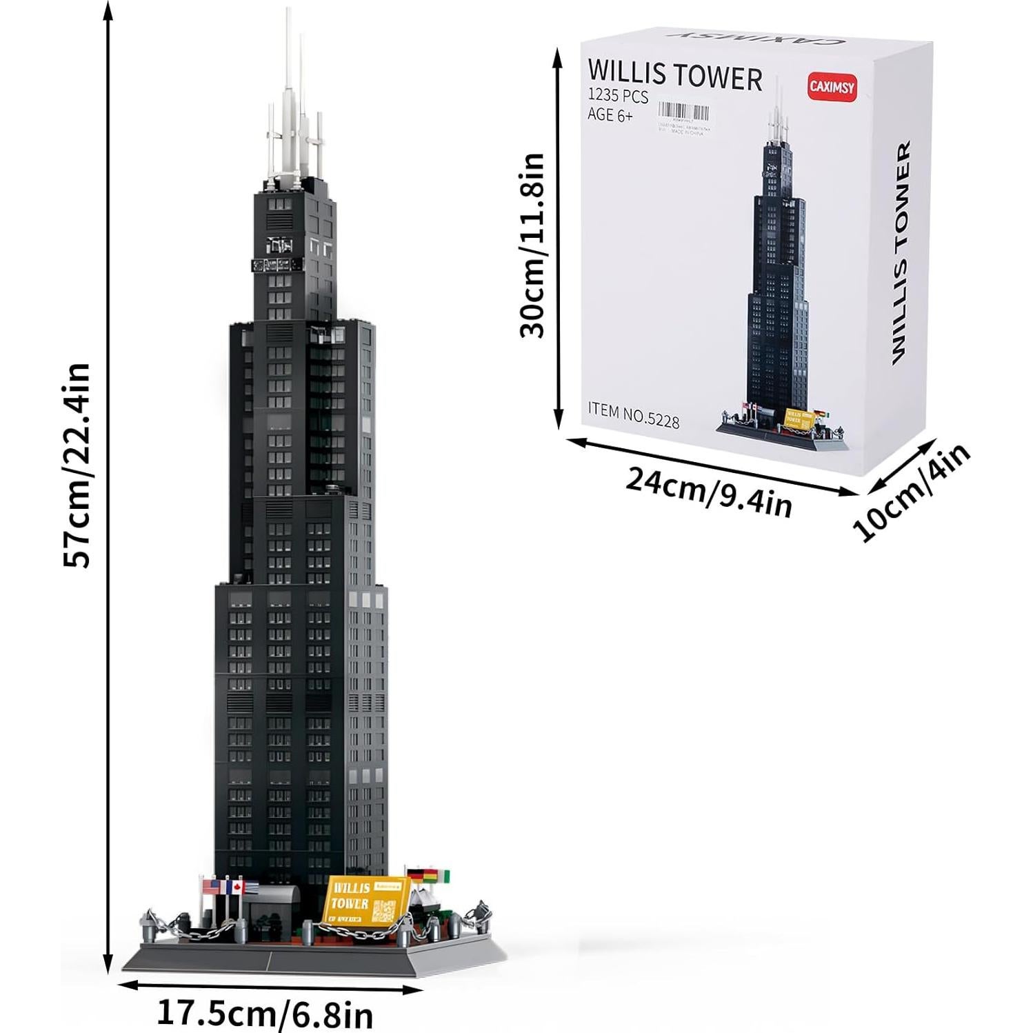 Conjunto de Bloques de Construcción Torre Willis CAXIMSY 1241 Piezas