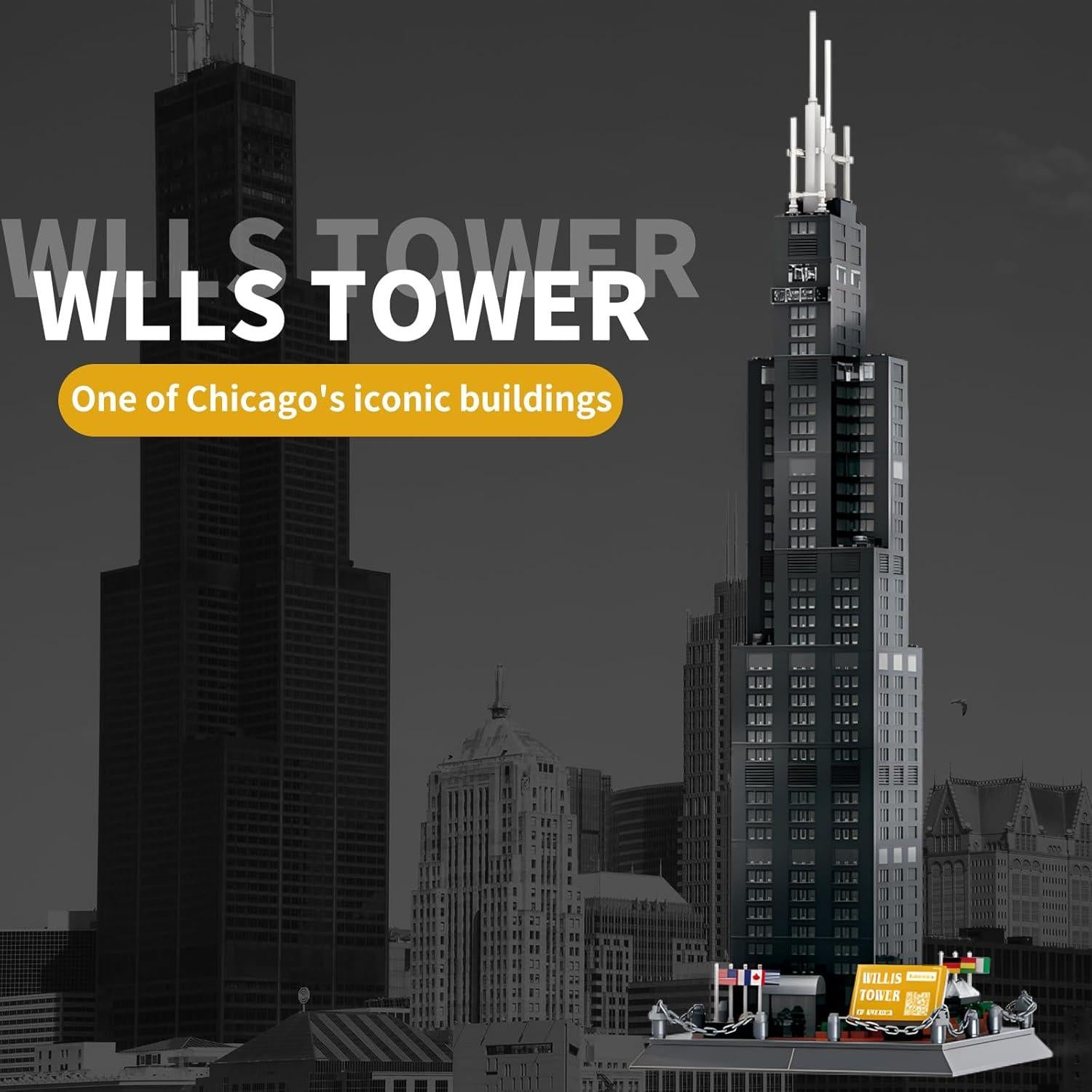 Conjunto de Bloques de Construcción Torre Willis CAXIMSY 1241 Piezas