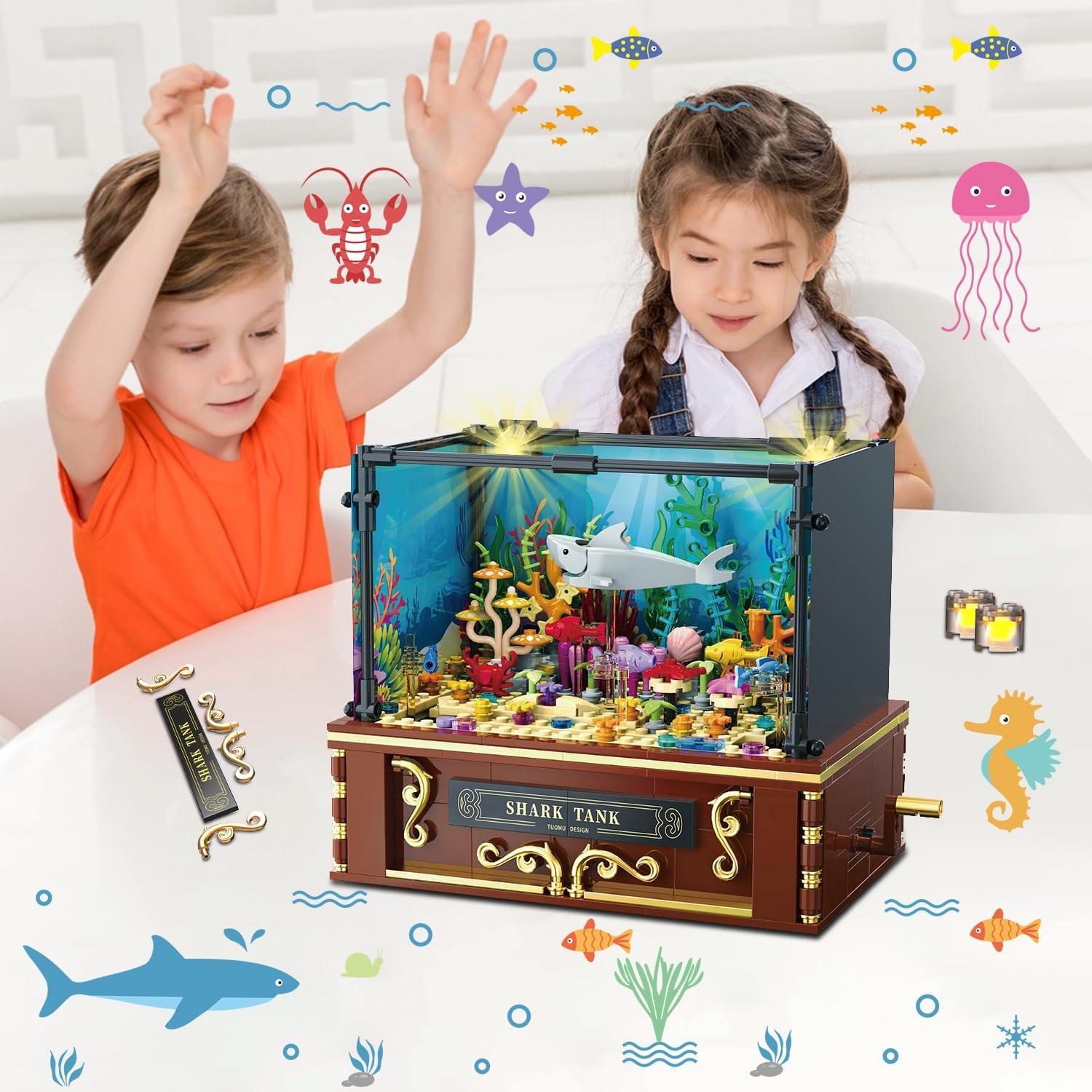 Juego de Construcción Acuario de Tiburones Fistone 721 Piezas