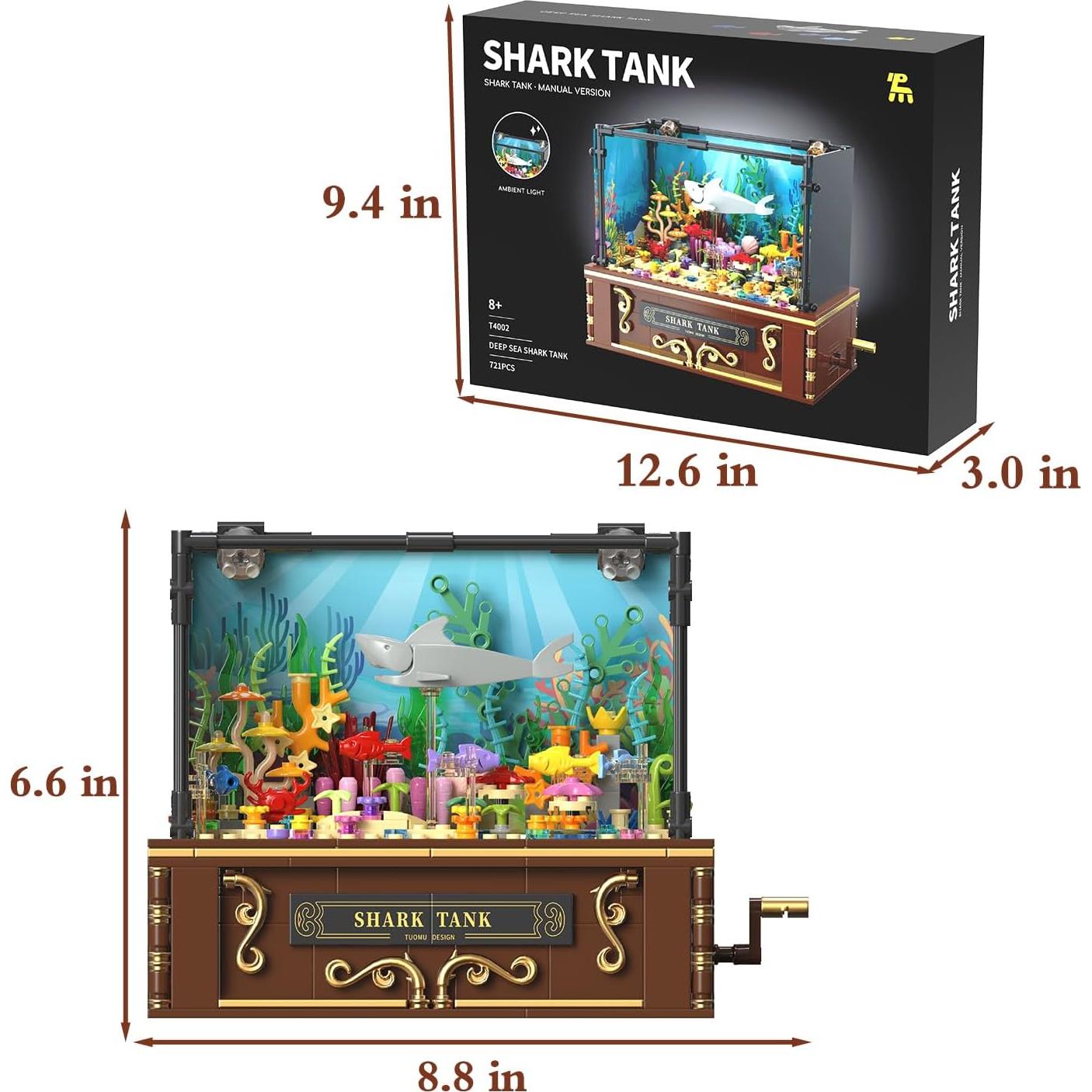 Juego de Construcción Acuario de Tiburones Fistone 721 Piezas