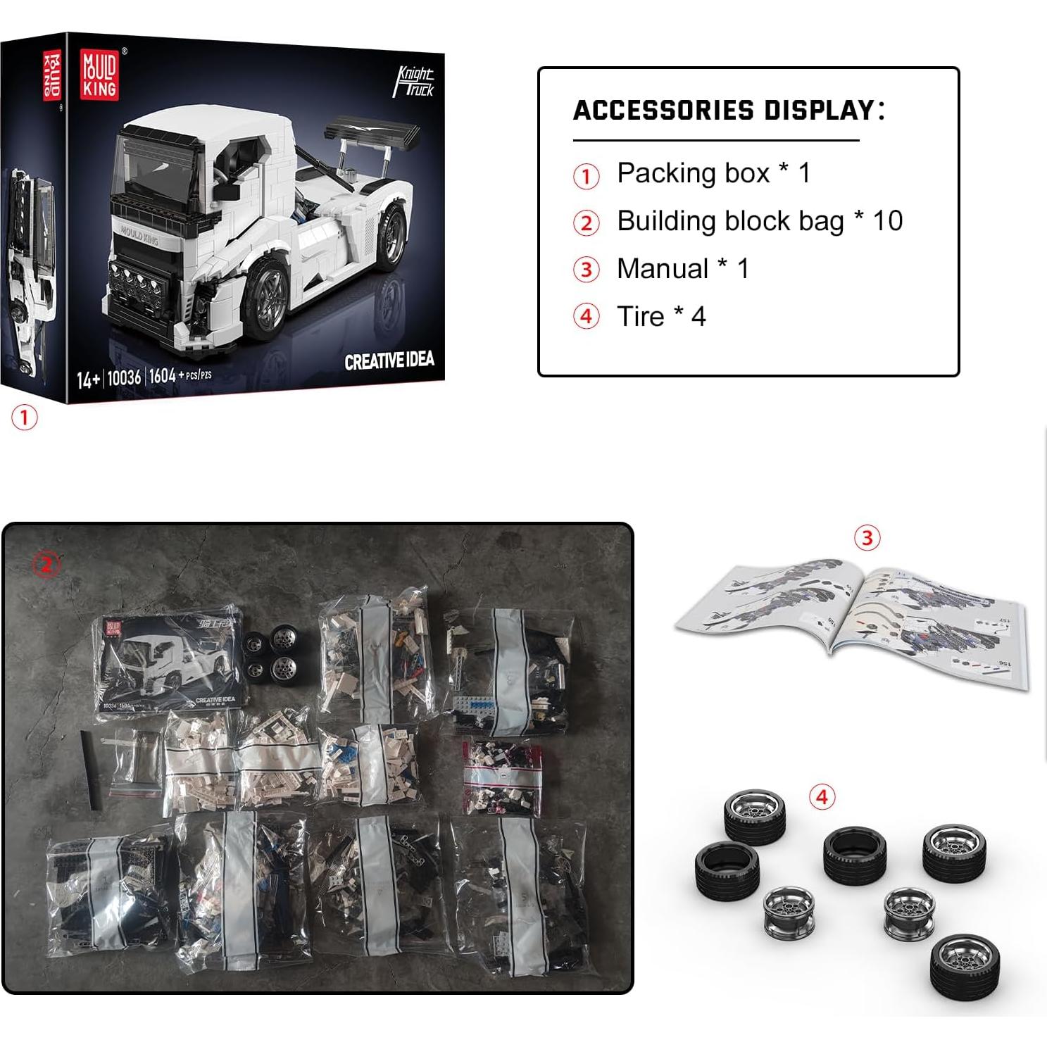 Set de Construcción Mould King 10036 Camión Tractor 1604 Piezas