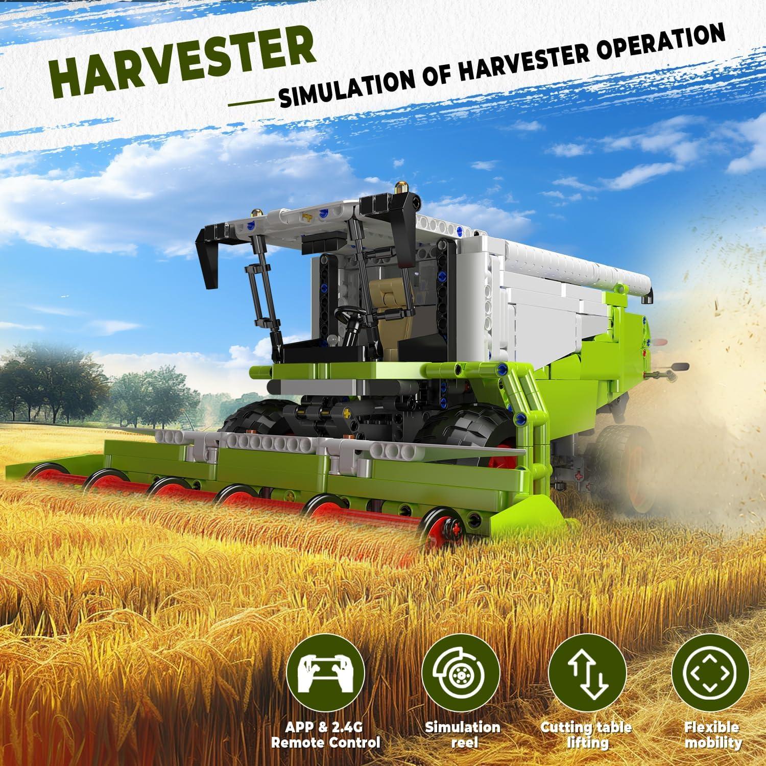 Mould King Cosechadora de Trigo RC 1265 Piezas para Niños