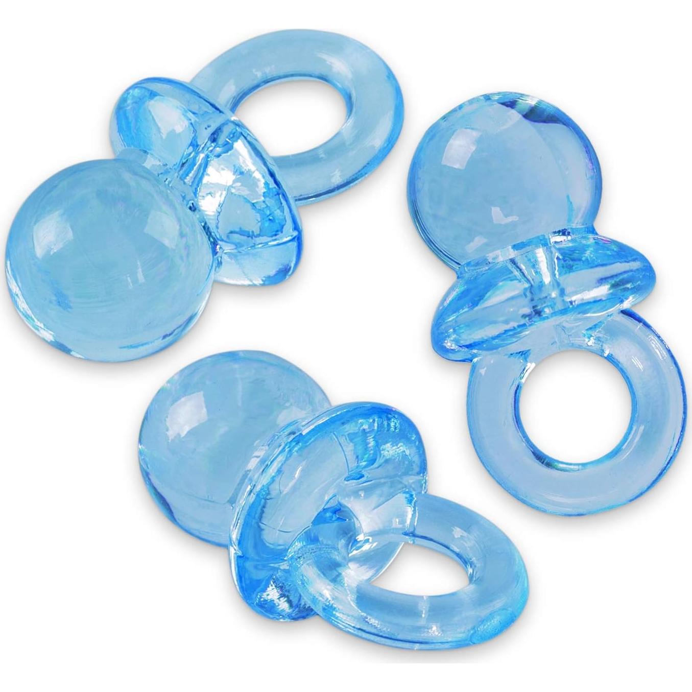 Mini Chupetes Acrílicos Super Z Outlet 144 Piezas Azul