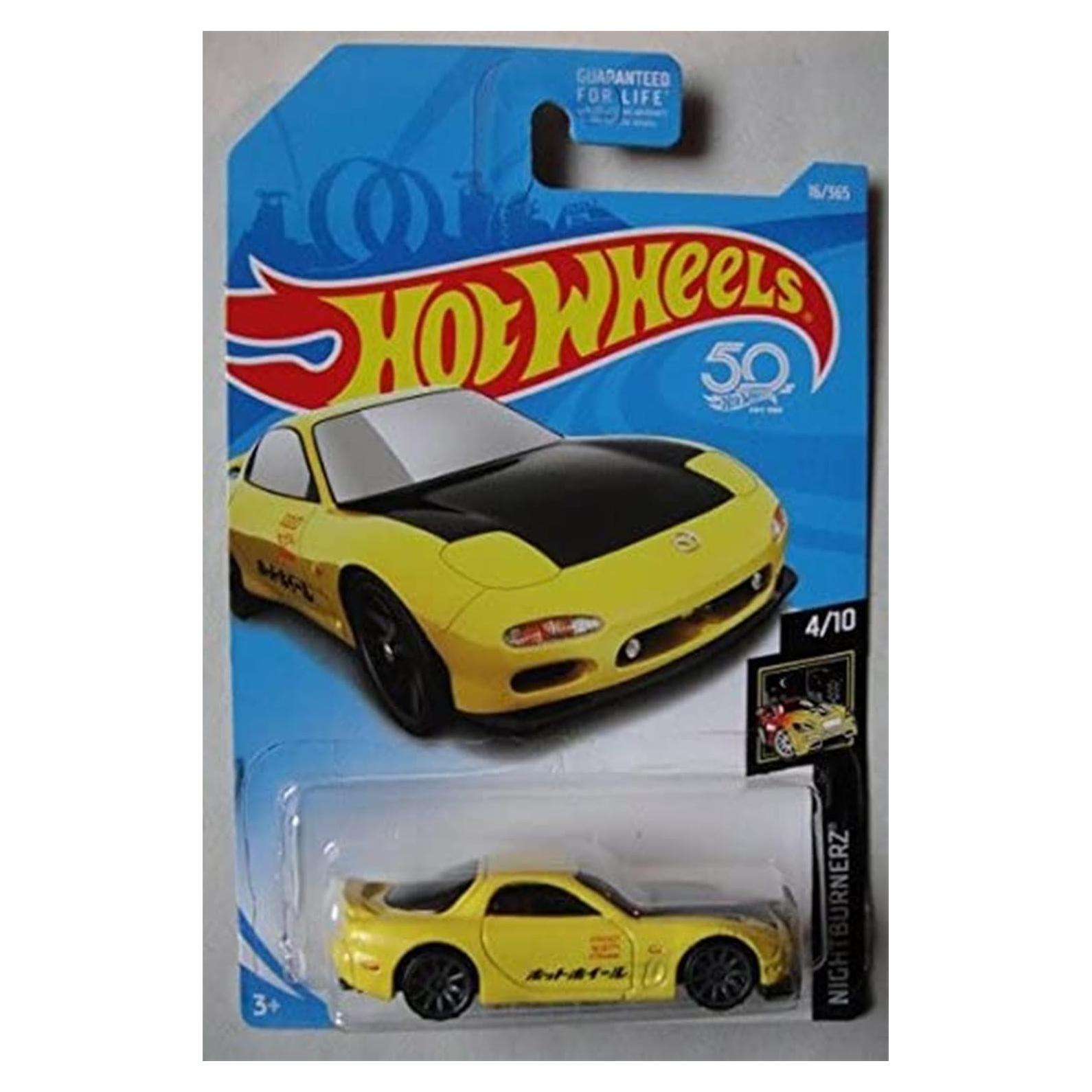 Hot Wheels Mazda RX-7 2018 1:64 Die-Cast Amarillo