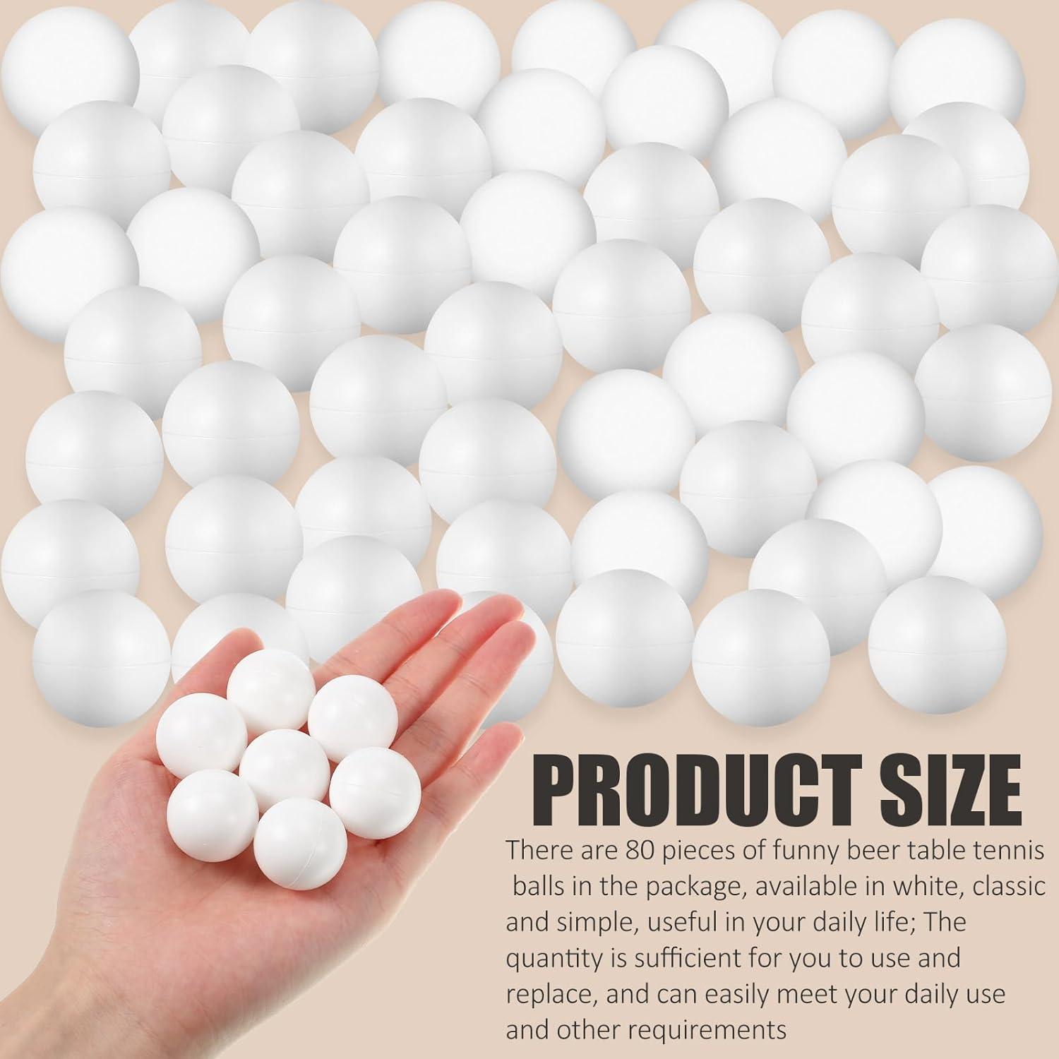 Pelotas de Tenis de Mesa CHENGU 80 Piezas 25 mm Blancas