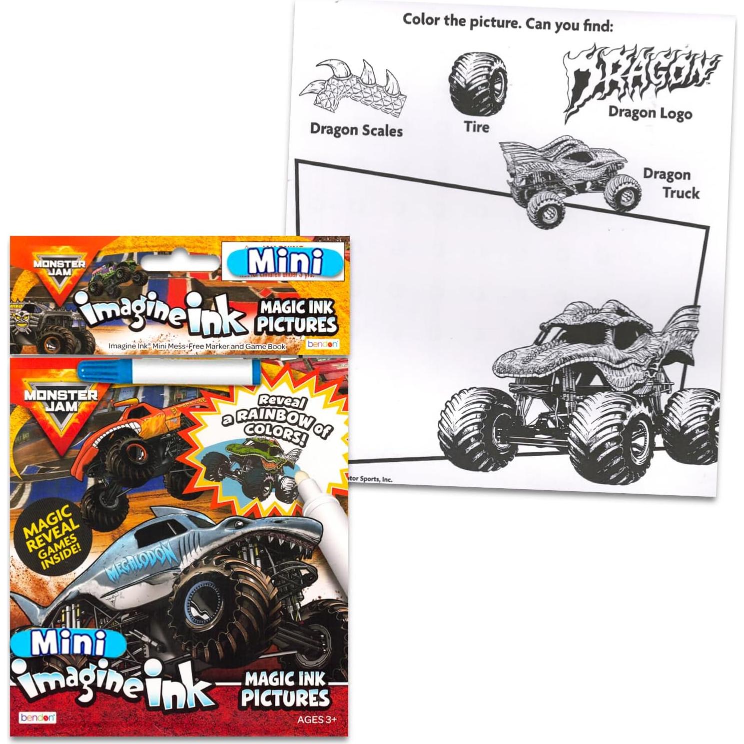 Conjunto de Libros para Colorear Monster Jam y Hot Wheels